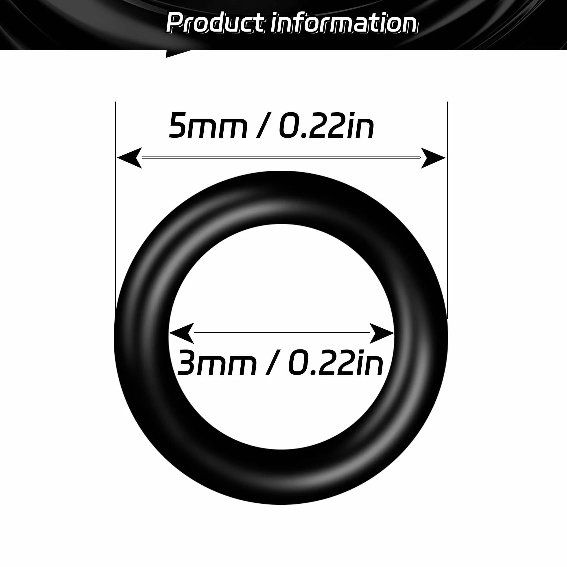 Anillos de Goma Negro 2BA para Dardos CyeeLife 200 Piezas