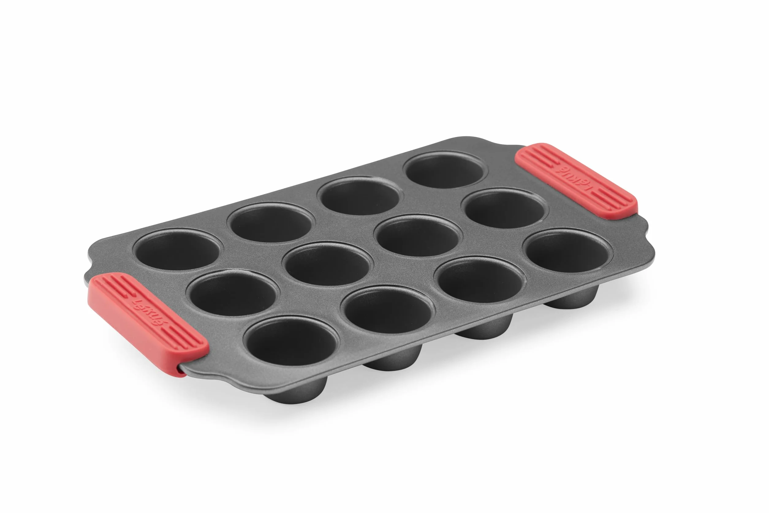 Lékué Molde Mini Muffins Pastelería antiadherente Metálico, 12 cavidades