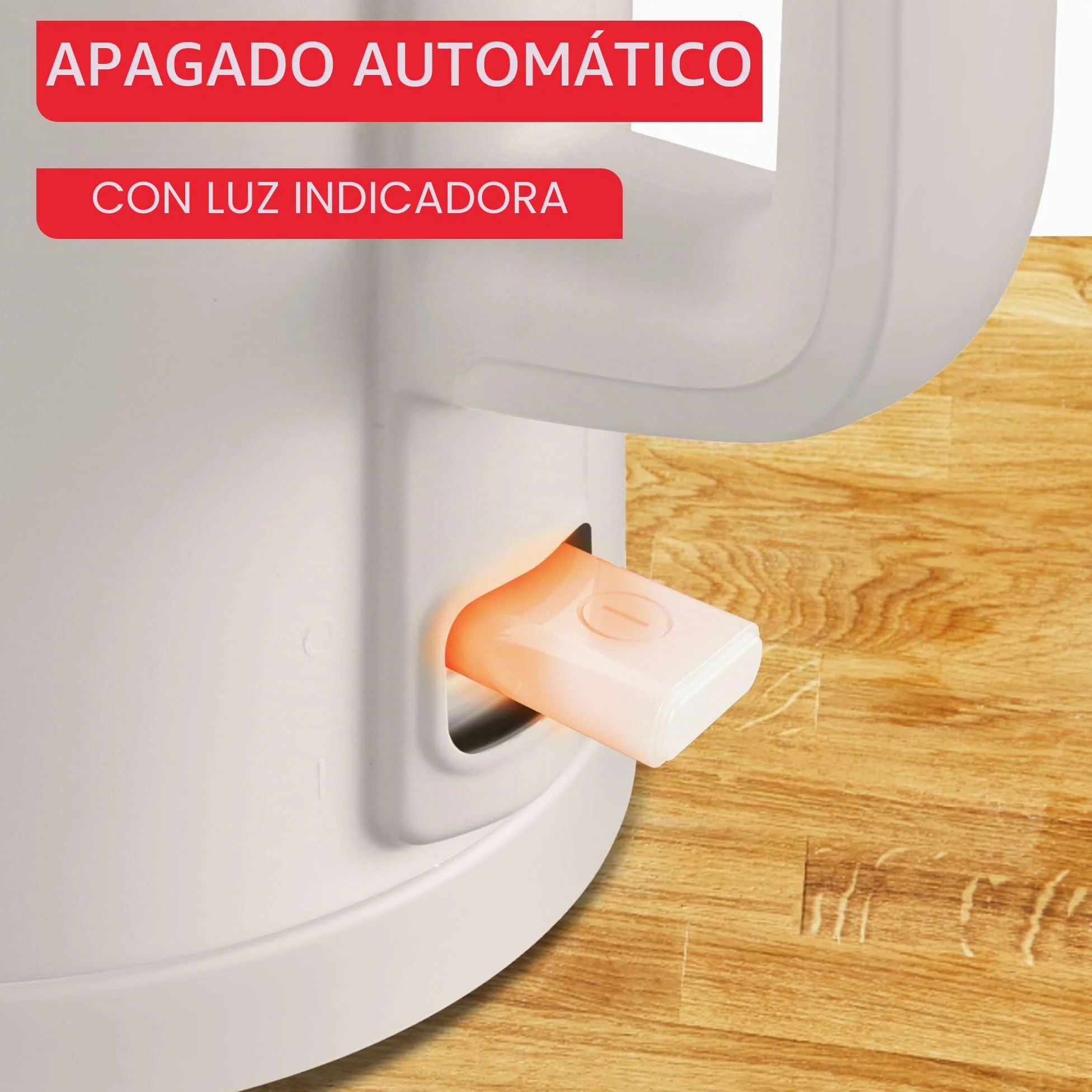 Hervidor eléctrico Tefal Thermo Protect, Safe to Touch, 1500W, Gris claro e interior inox, KO140BE0