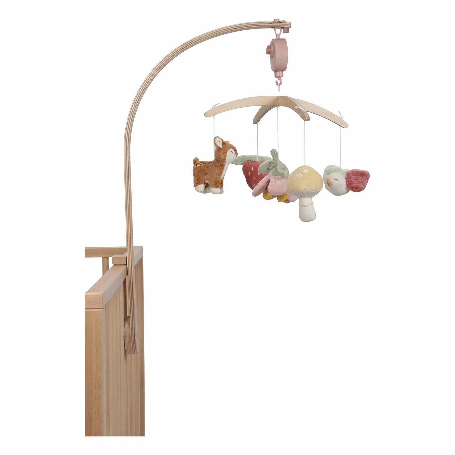 Little Dutch Fairy Garden - Caja de música móvil con soporte de madera para cuna
