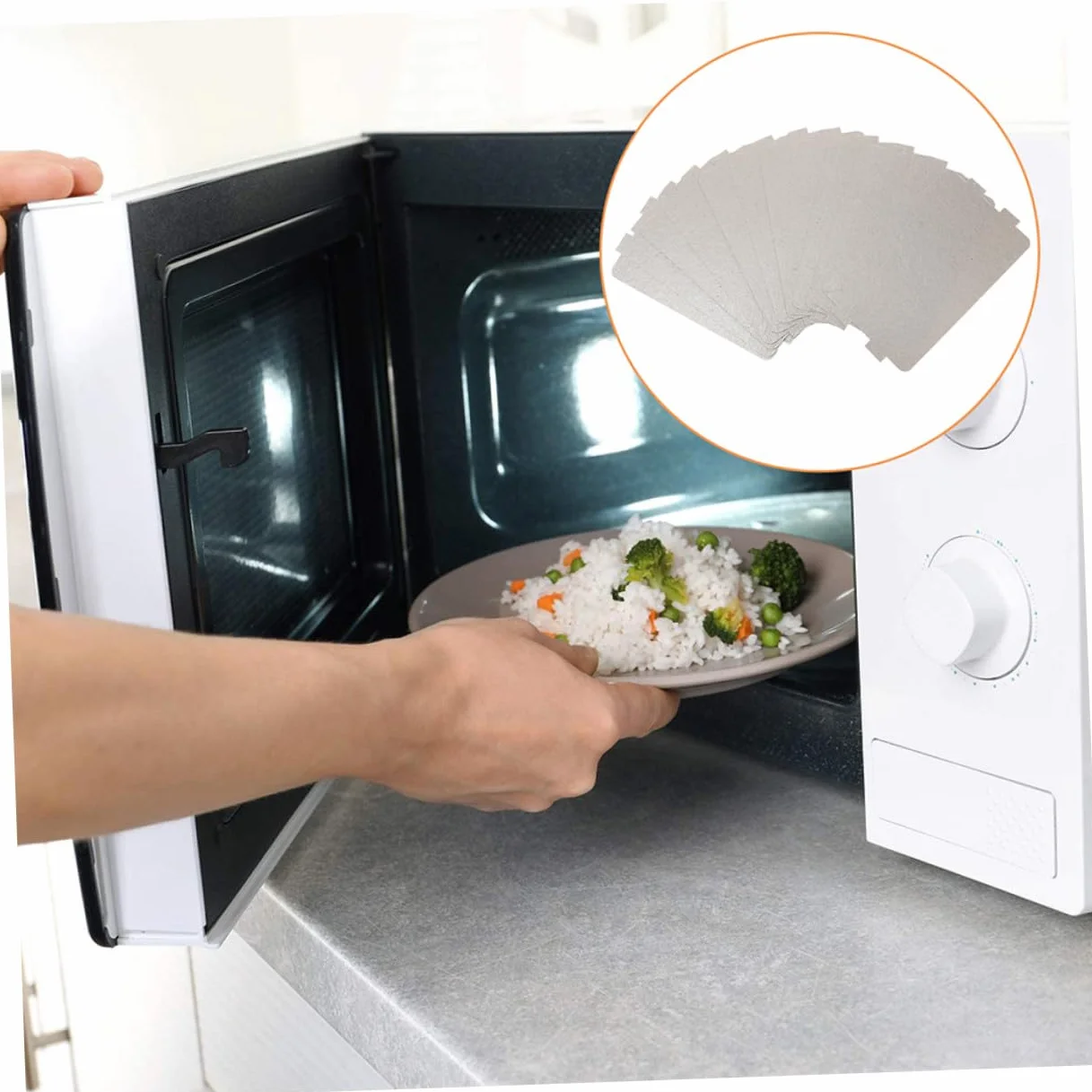 Alipis 6piezas Placa Mica Microondas Resistente Al Calor Cubre Guía Onda Microondas Compatible Aislamiento y Protección Contra Quemaduras