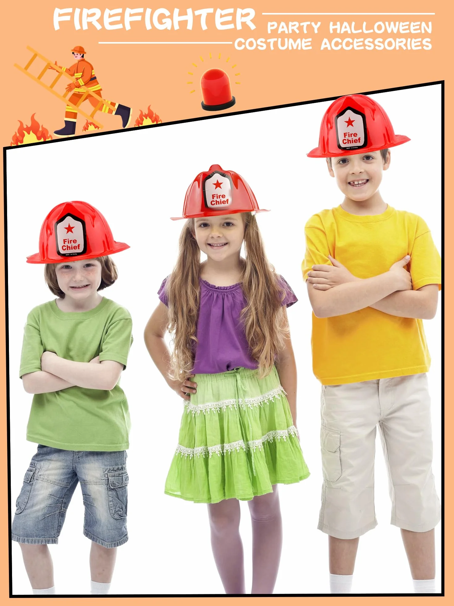 Paquete de 70 sombreros de bombero de plástico rojo a granel para cumpleaños, Halloween, cosplay, fiesta, accesorio de vestir
