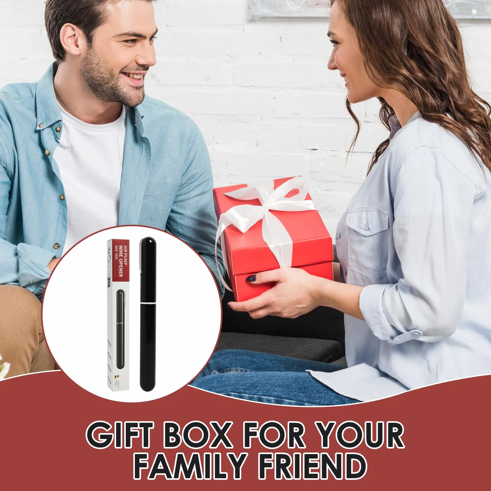 Abrelatas de vino de presión de aire 2 en 1 con cortador de papel de aluminio, Abridor de Botellas Portátil, Fácil de Usar, Ideal para Viajes y Regalo para Amantes del Vino