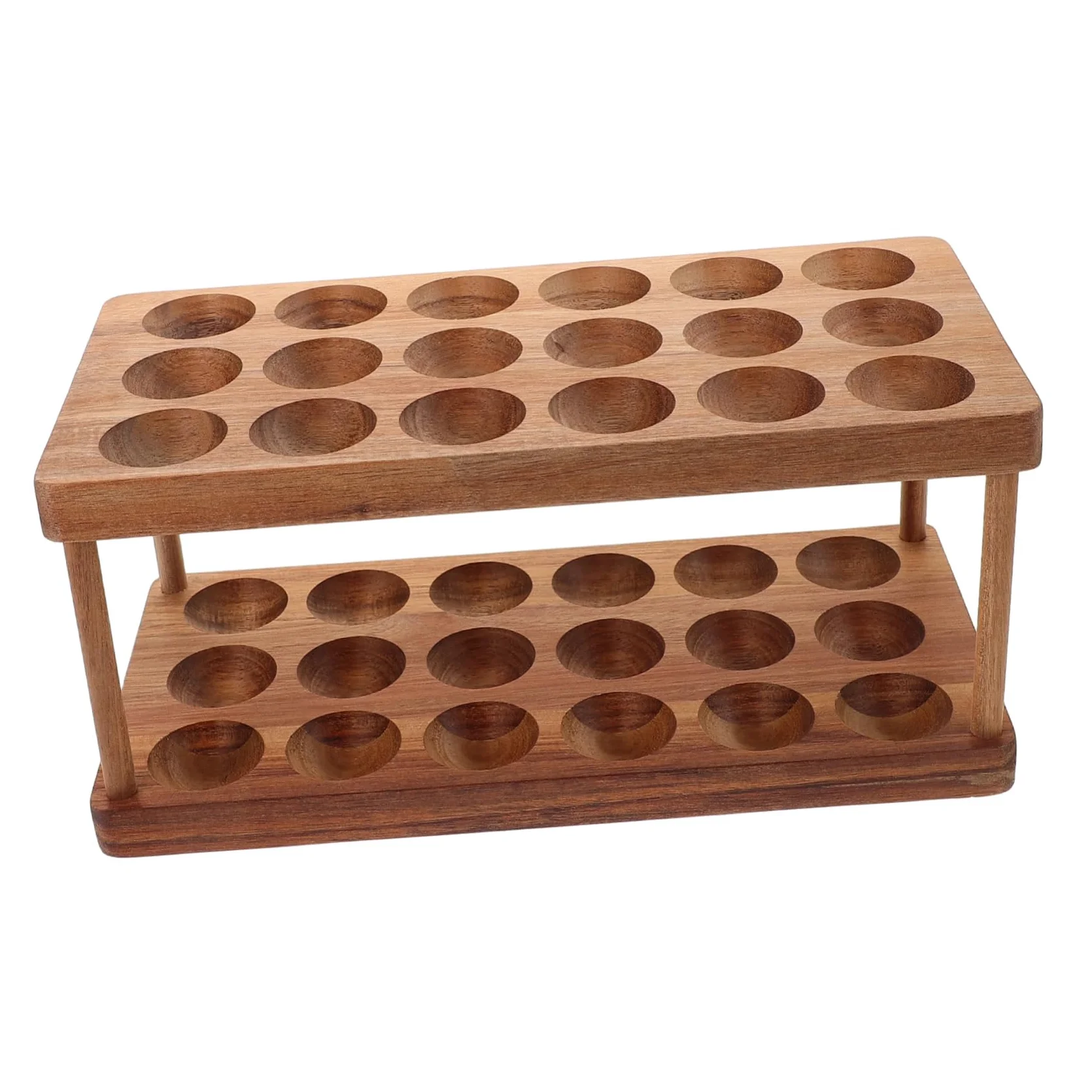 Alipis Estante para Huevos Frescos Rejilla De Doble Capa Soporte De Cocina Almacenamiento y Estético