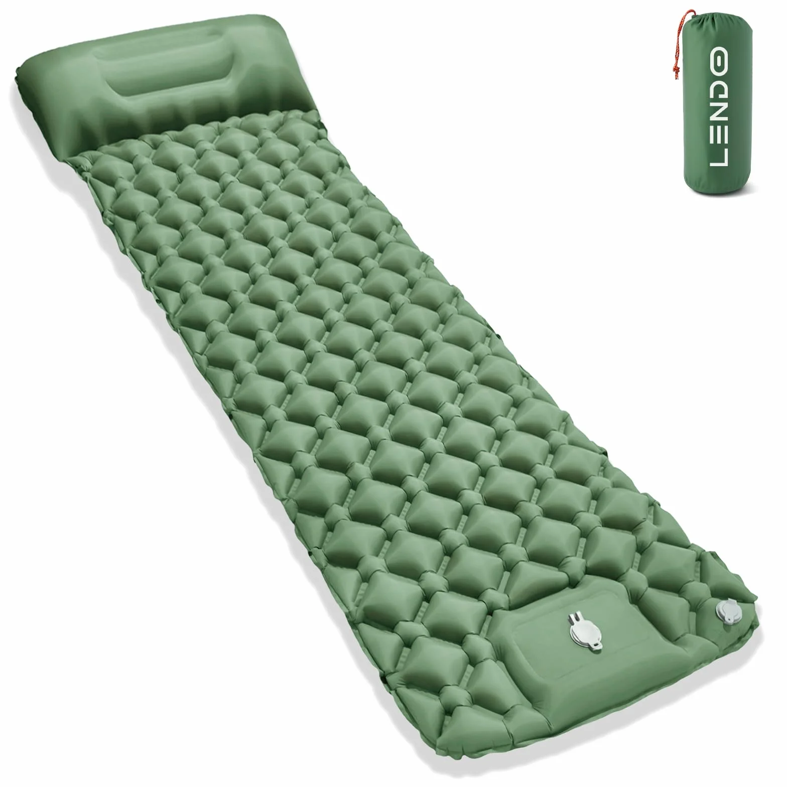 LENDOO Colchoneta Autoinflable Camping Ultraligero con Almohada y Bomba