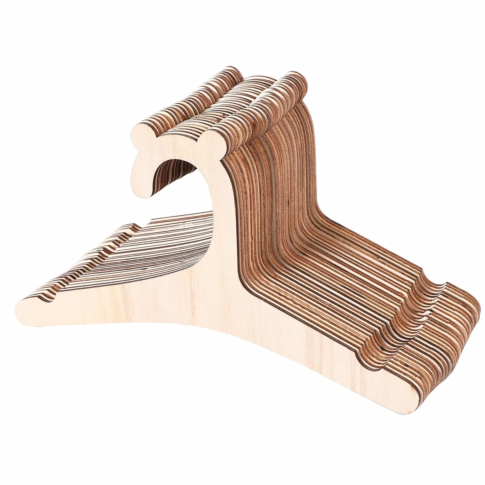 Perchas de Madera Natural para Ropa - 30 Piezas para Perchero Infantil