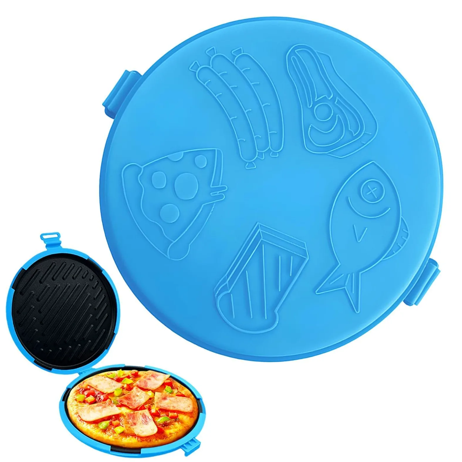Bandeja para hornear sándwiches en microondas Plancha de calentamiento | Tostador de pan para microondas para Horno, Desayunos, Cocina y Residencia Universitaria