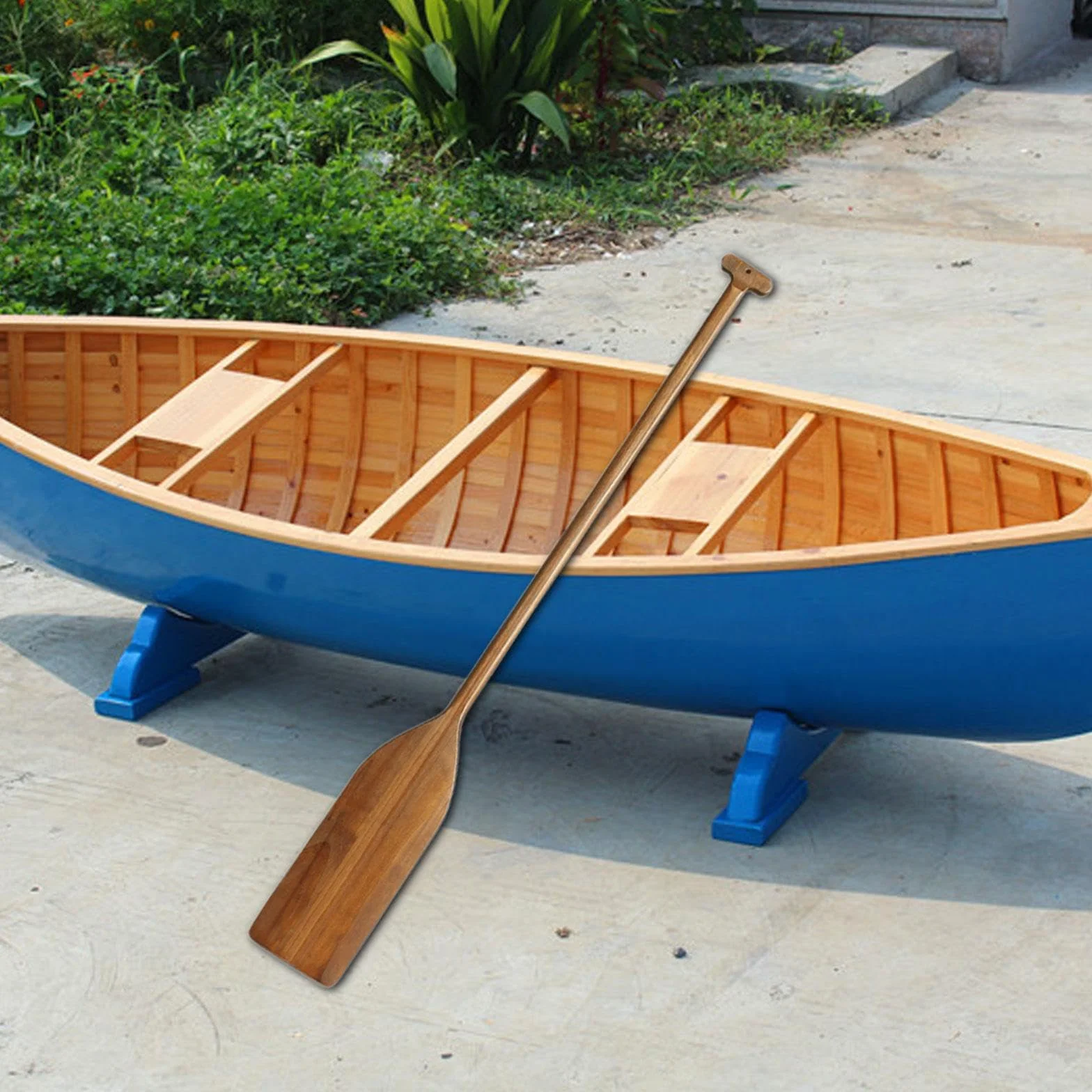 F Fityle Accesorio de Remo de Madera para Canoa, decoración de Remo de Madera, Hecho a Mano, 122 cm, de Madera de Mano Decorativo para decoración de Casas en