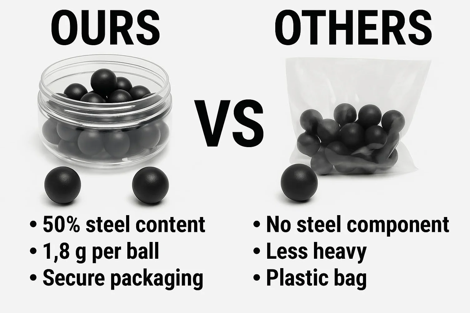 SSR 100 Rubber Balls .43 Cal Paintballs for T4E RAM Revolver Pistol M2 TMP1