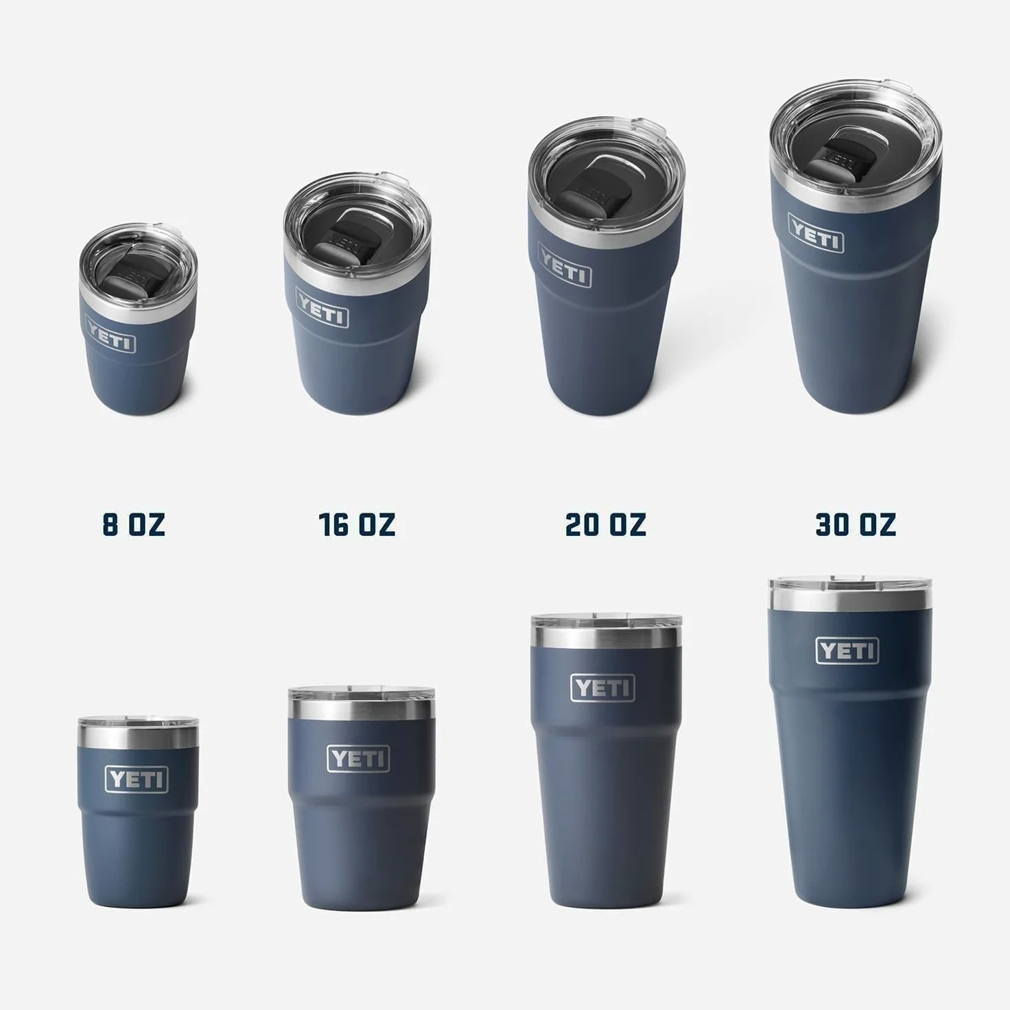 YETI Rambler - Taza apilable de 591 ml con tapa Magslider extraíble, de acero inoxidable, aislada al vacío, Ridgeline