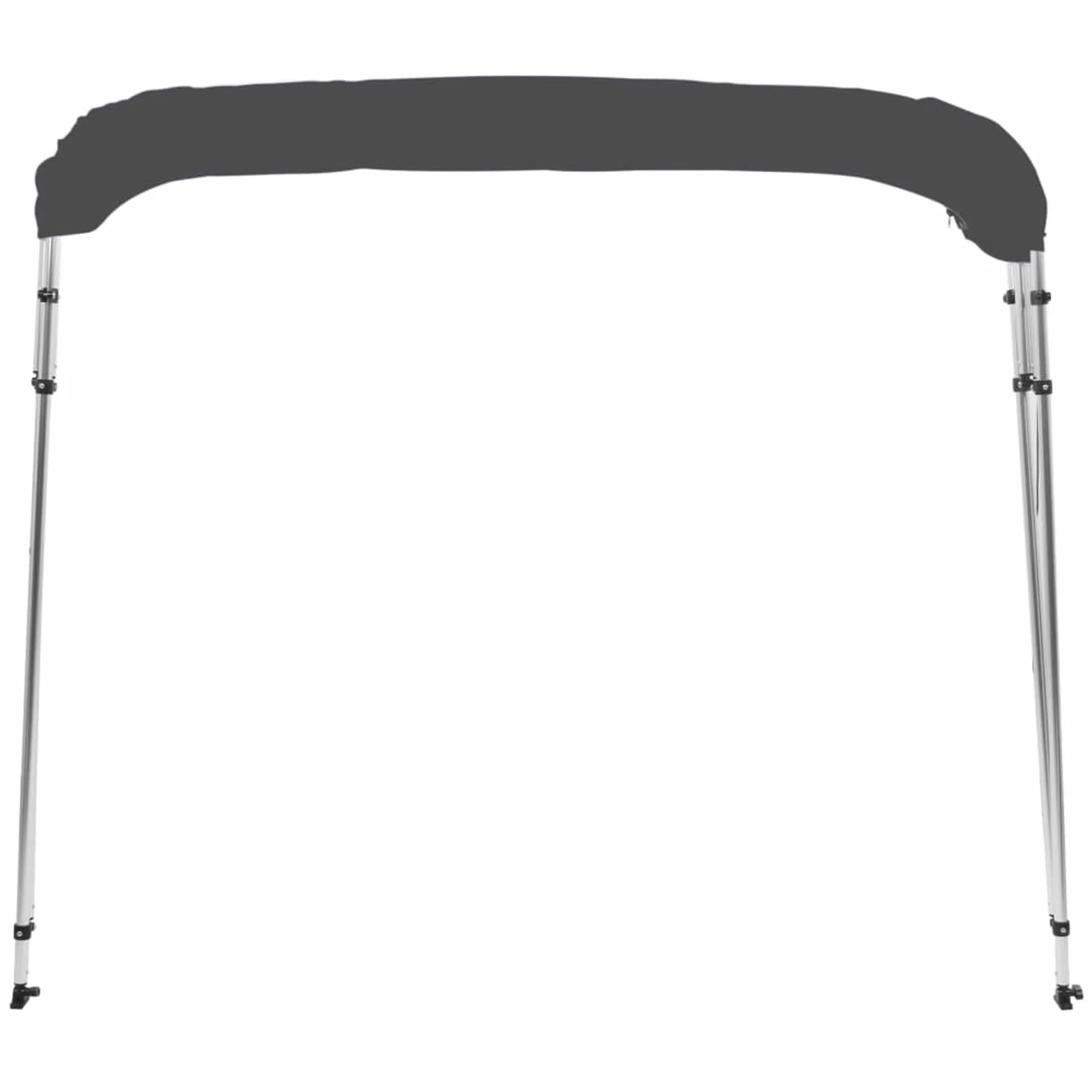 Toldo Bimini 4 Arcos 243x210x137 cm Antracita para Barcos Protección Sol Lluvia