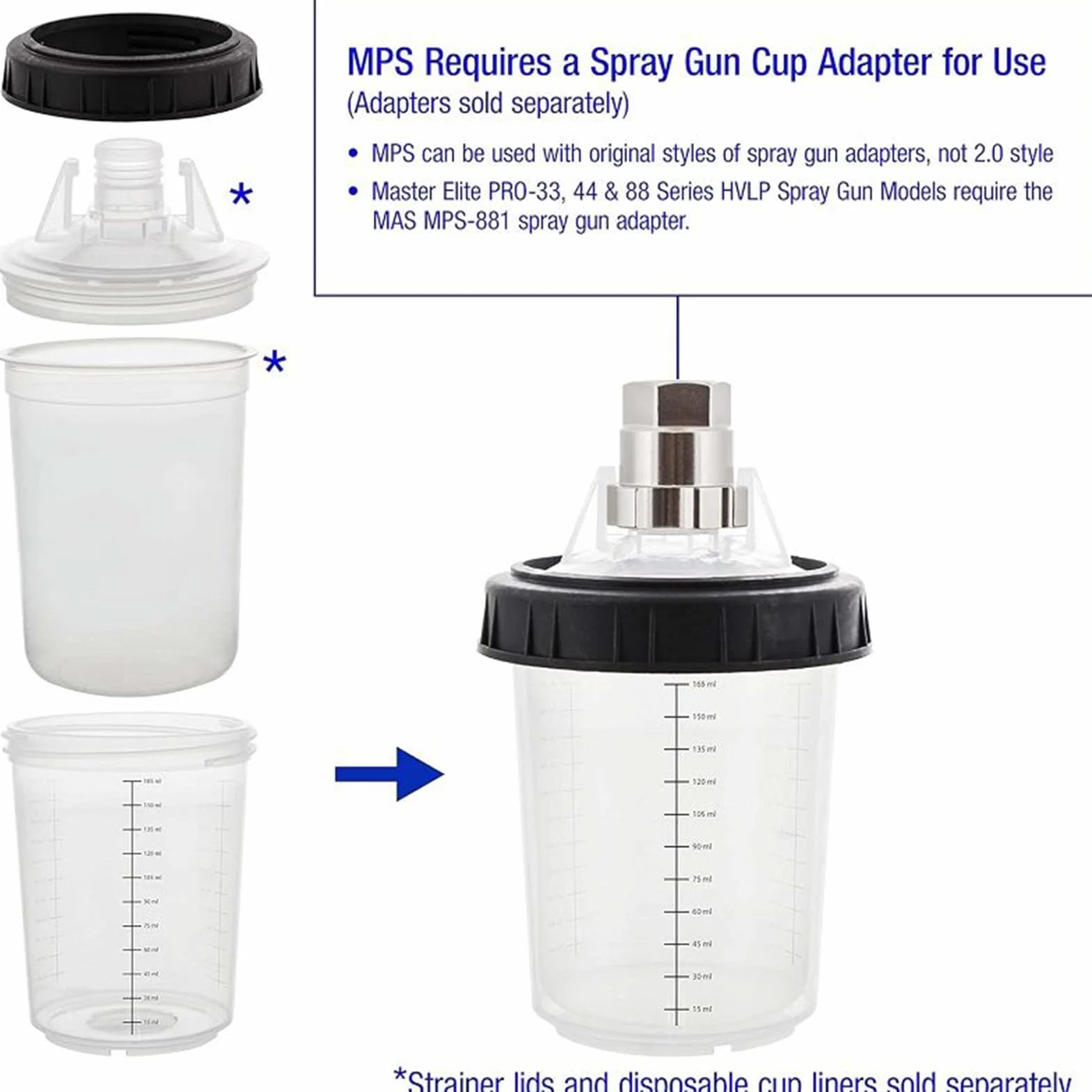 Vasos Mezcladores De Pintura Medidores de Pintura de 6 Onzas 165 ml | Recipiente Transparente Multifuncional Para Artes Manualidades Reparación De Coches Renovación Modificación