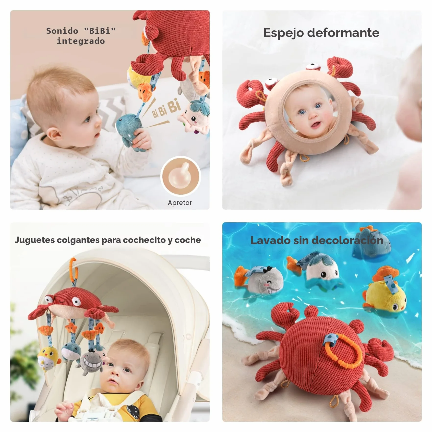 TUMAMA Cuna Bebe con Musica y Luz Juguete Giratorio Desmontable Carrusel para Bebes 0-12 Meses