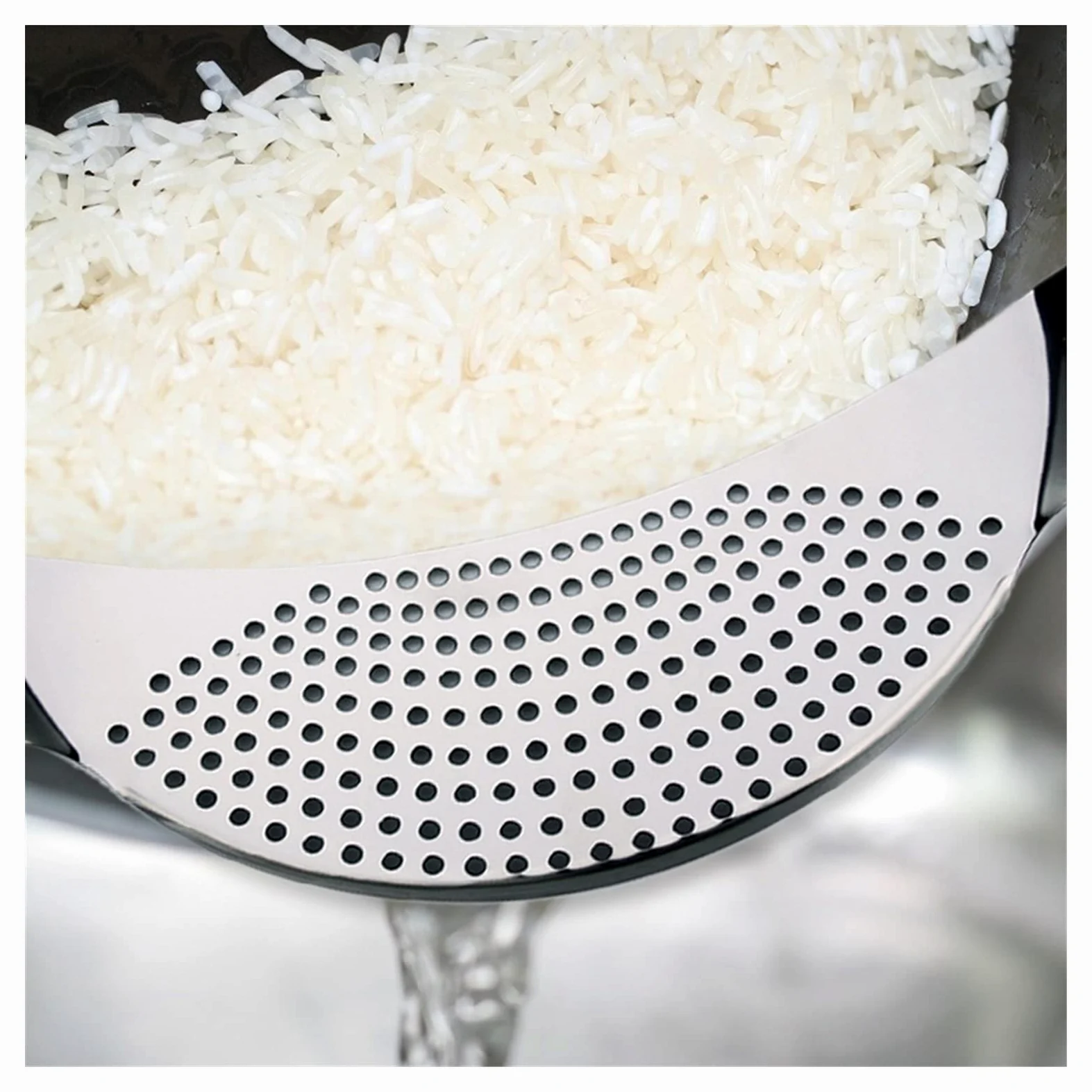 Colador Drenaje Cesta colador Olla Lado Embudo colador Acero Inoxidable Fugas a Prueba de Fugas Vegetal Lavado de Agua Filtro de Agua sartén Deflector Coladores de Alimentos