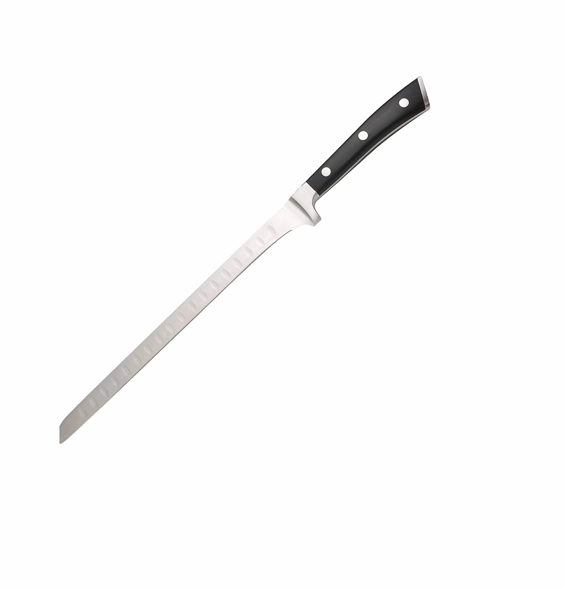 MasterPro FOODIES COLLECTION - Cuchillo Jamonero 25.4CM Acero Inoxidable - Mango ABS - Hoja Larga y Flexible - Ideal para Jamón y Carnes Grandes - Fácil Limpieza