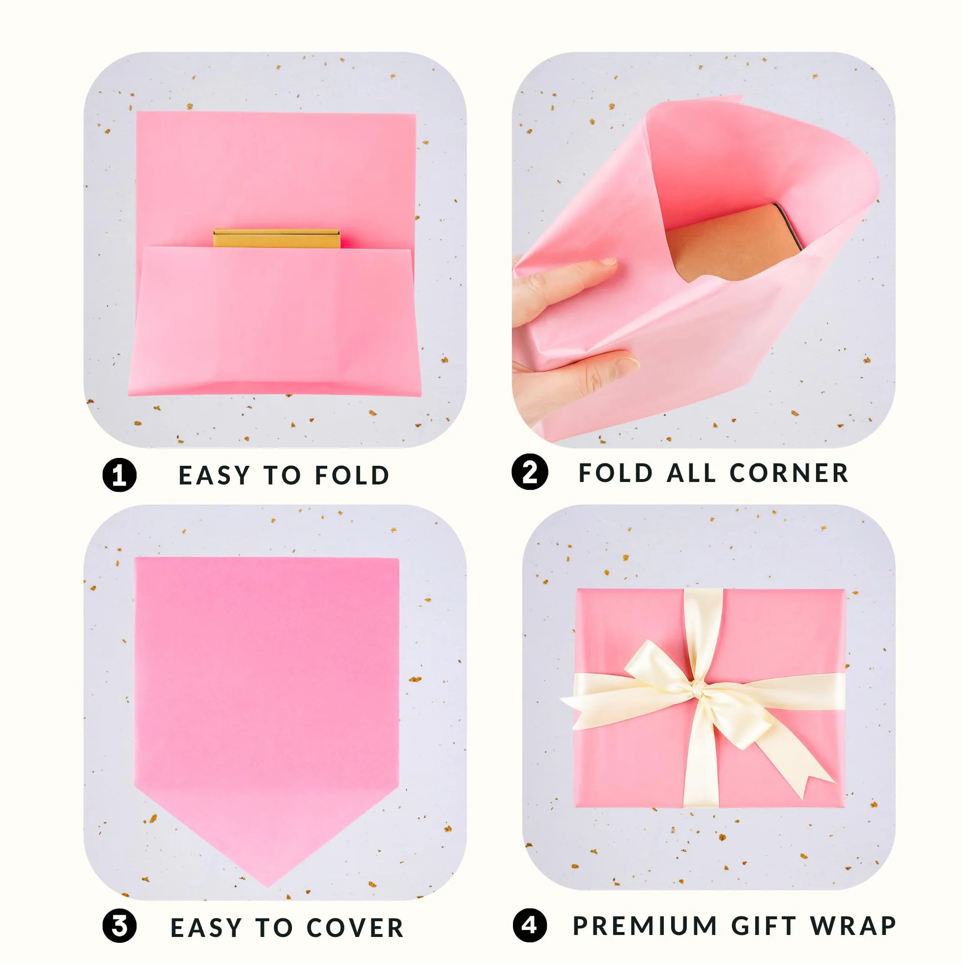 Mainetti Papel para Embalaje de Regalo 50 x 75 cm - 100% Reciclable, Certificado FSC & PEFC - Teñido en masa - 42+ s - Papel de Embalaje de Alta Calidad Regalos & Comercio - Cyclamen- Pack of 100