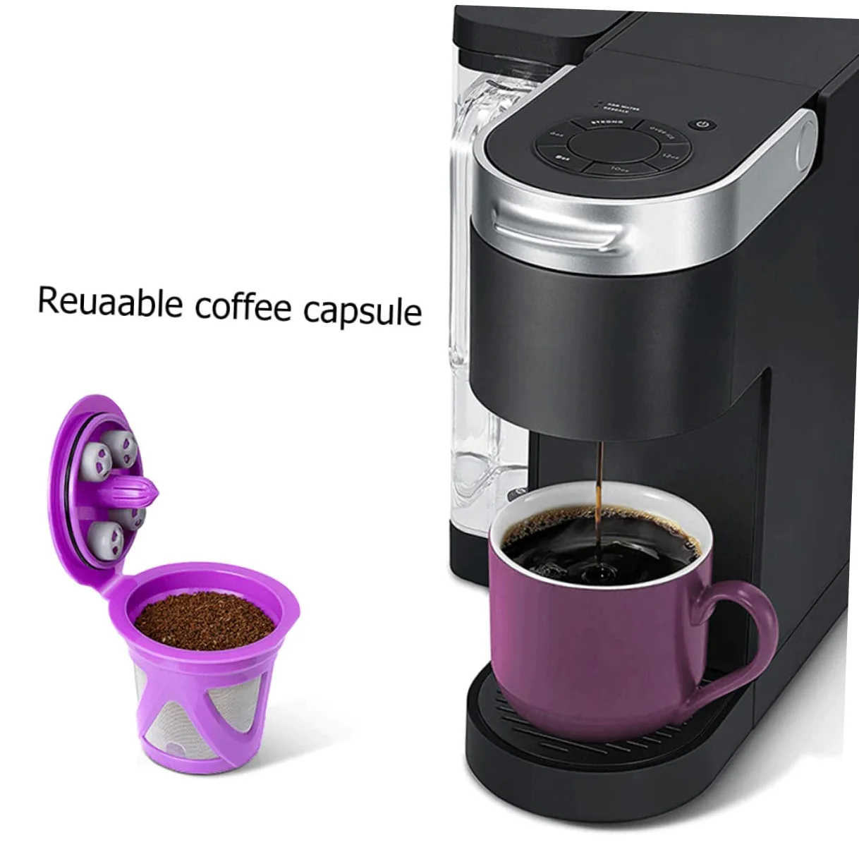 LIFKOME 10piezas De Café Recargables Reutilizables De Filtros De Café Compatibles Accesorios Resistente y De Limpiar