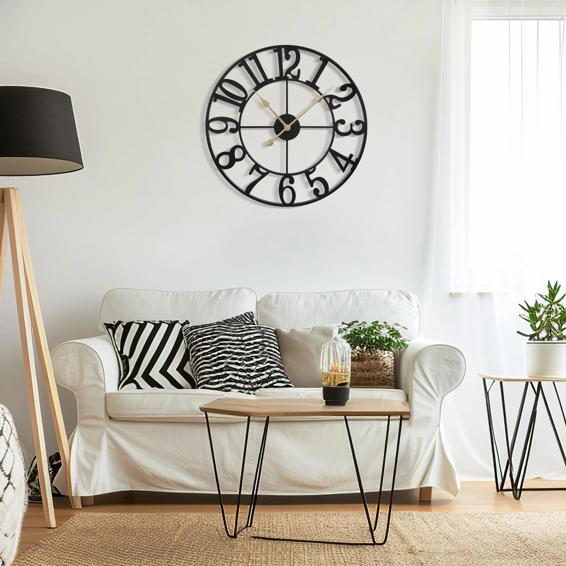 Reloj De Pared De Diseño Moderno Y Vintage, Silencioso Sin Tic-TAC, Reloj De Pared Grande Salón, Disponible En 40 cm, 47 cm, 60 cm, 80 cm, 100 cm, Ideal para Ideal para Salon Cocina Oficina