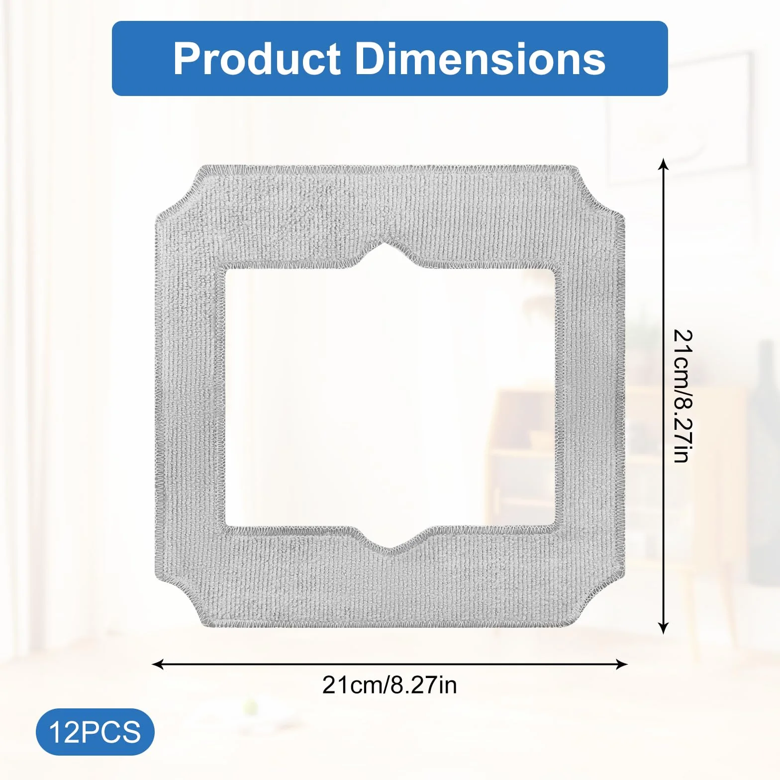 12 Piezas Paño de Limpieza para Ecovacs Winbot Mini 2 Kit, para Ecovacs Winbot Mini 2 Robots Limpiacristales Almohadillas de Limpieza, para Ventana Limpio