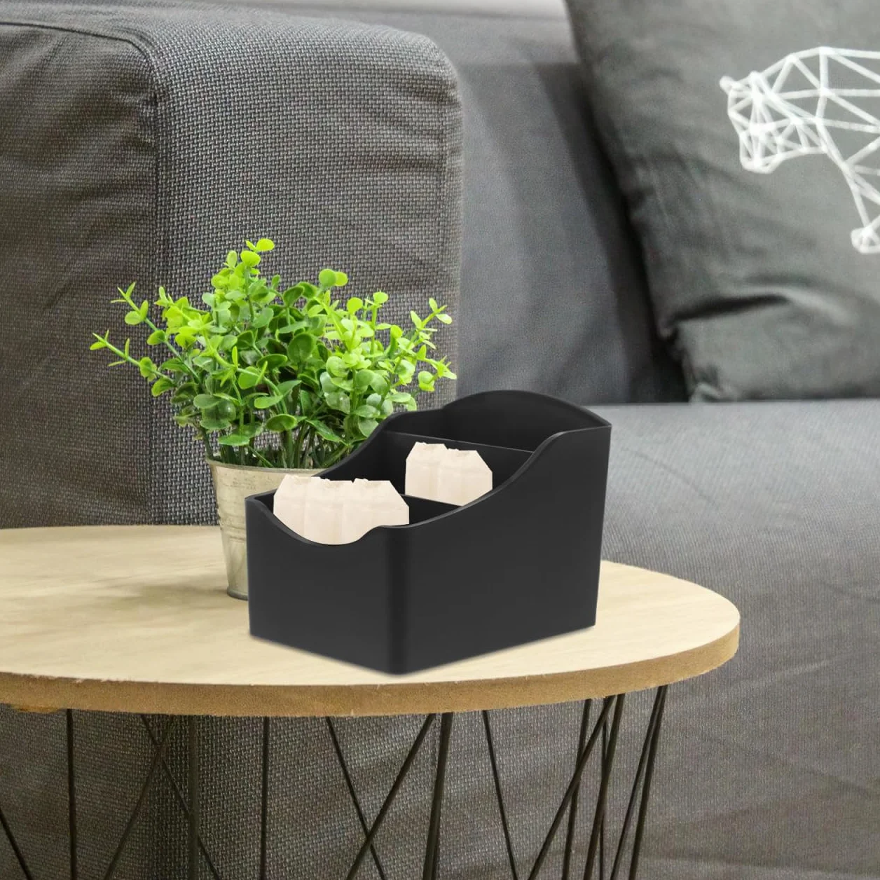 COLLBATH Organizador De Bolsas De Té Y Sobres De Azúcar Con Compartimentos Múltiples Caja De Almacenamiento Para Cocina Organizador De Mostrador Para Paquetes De Café 4.13X3.35X3 Pulgadas