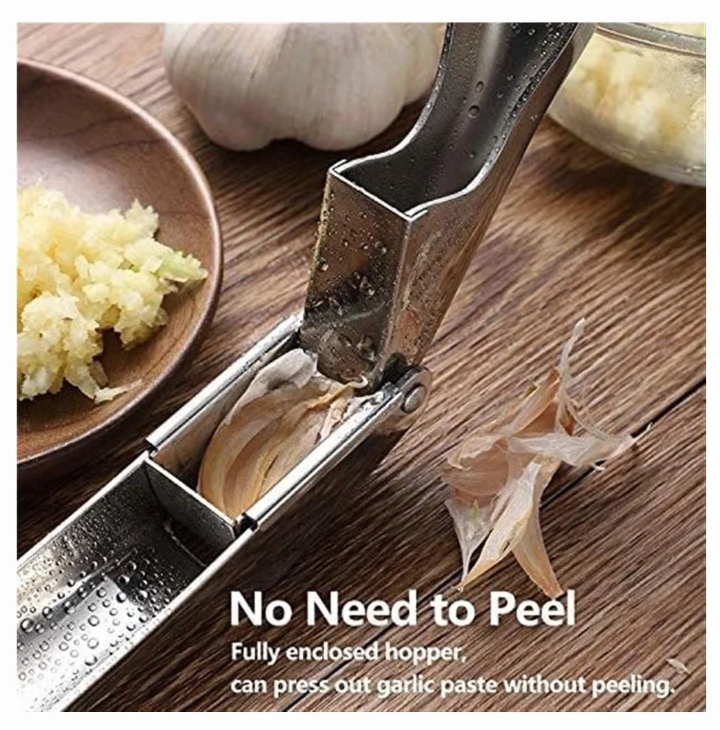 Utensilio Ajos Prensa De Ajo Acero Inoxidable, Picadora Grado Profesional, Fácil Limpiar Cocina Cocinar