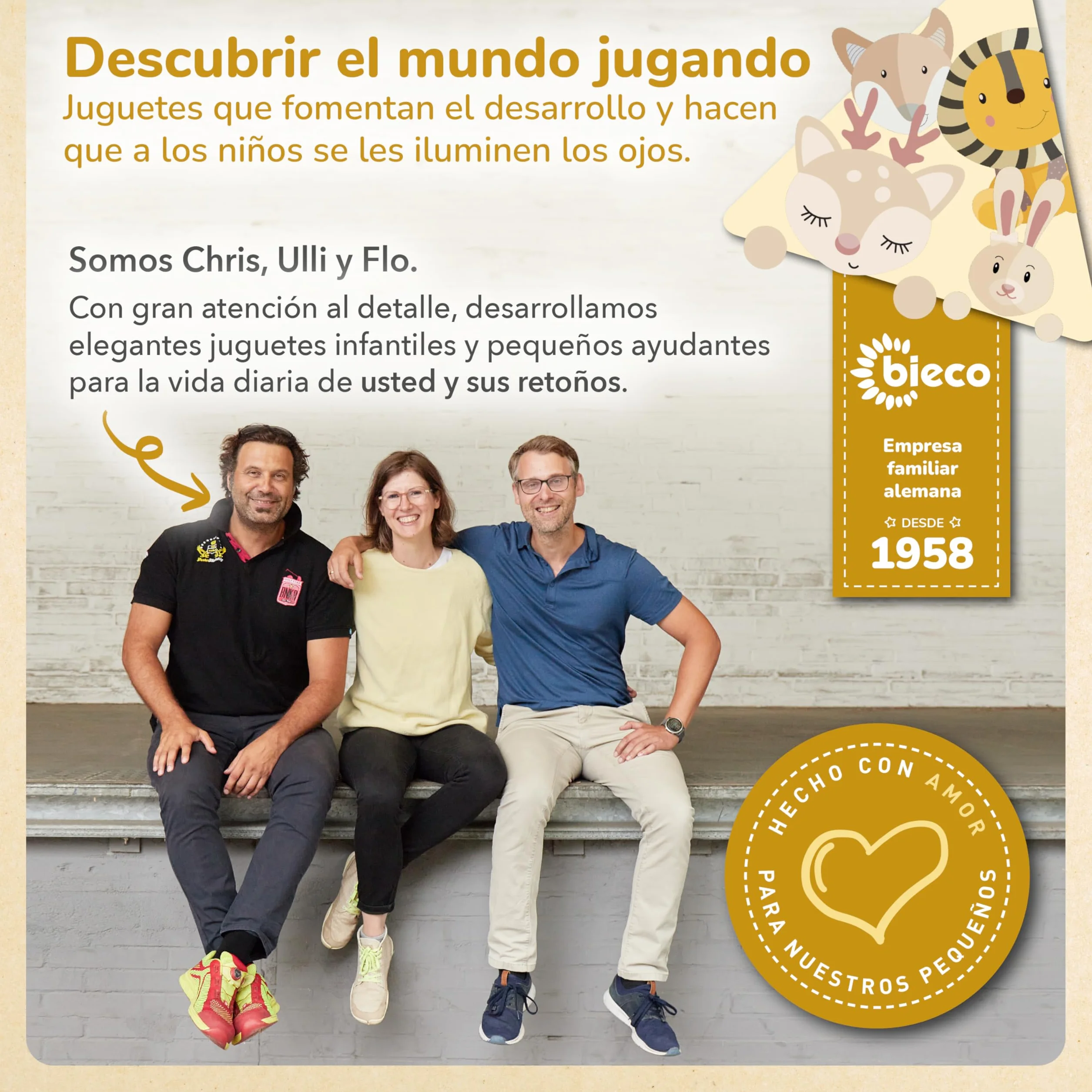 Bieco Cesto de la Ropa para Bebés Ciervos | Cesta de Almacenamiento de Algodón Resistente al Agua para Habitación Infantil