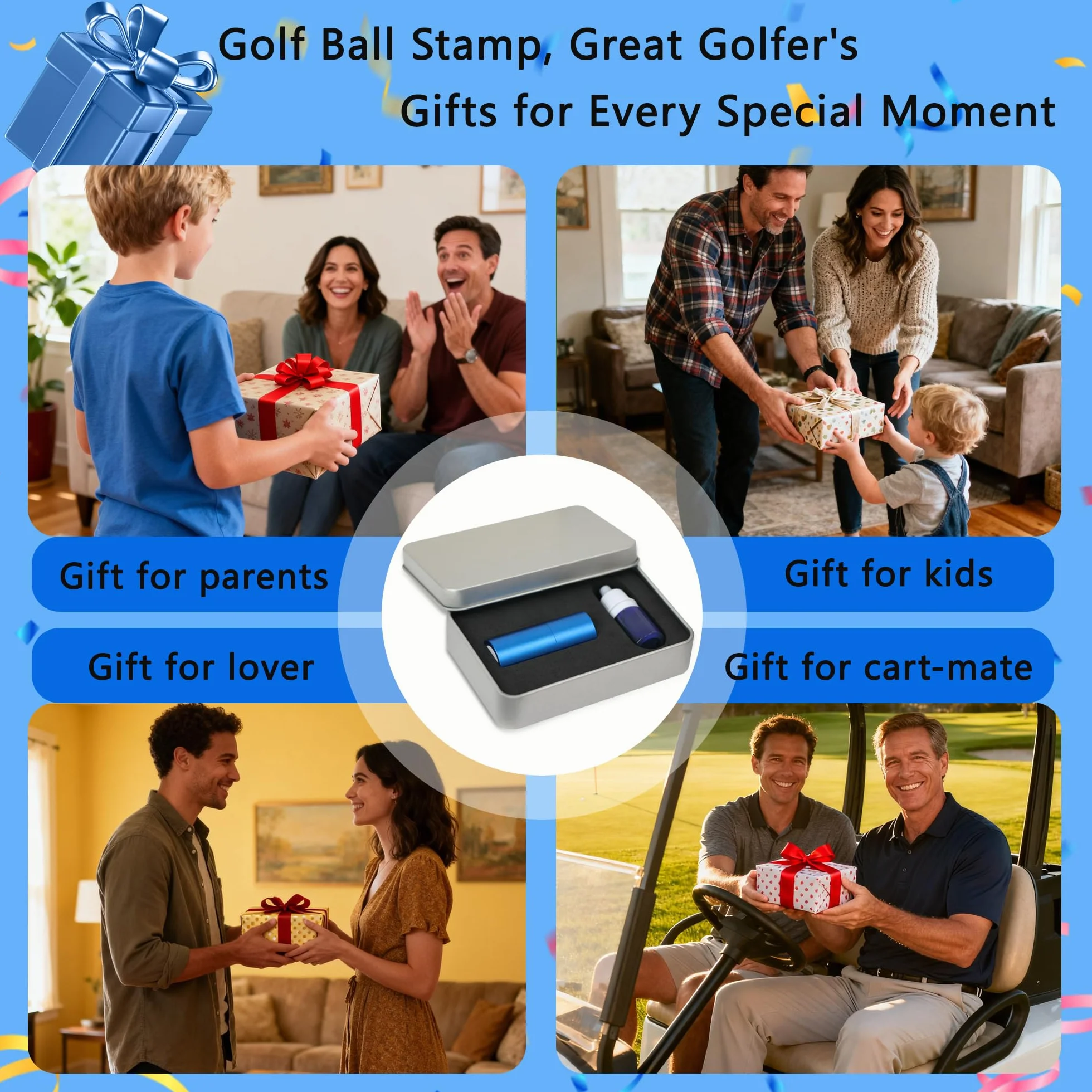 LACGO Sello de pelota de golf autoentintable reutilizable marcador para identificar pelotas accesorios golf