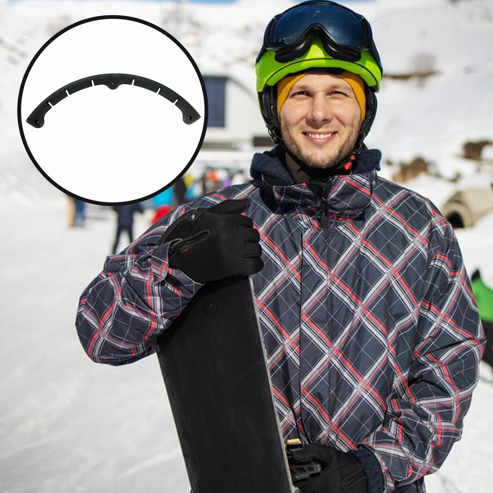 Tira anticolisión elástica para tabla de snowboard, cubierta de borde
