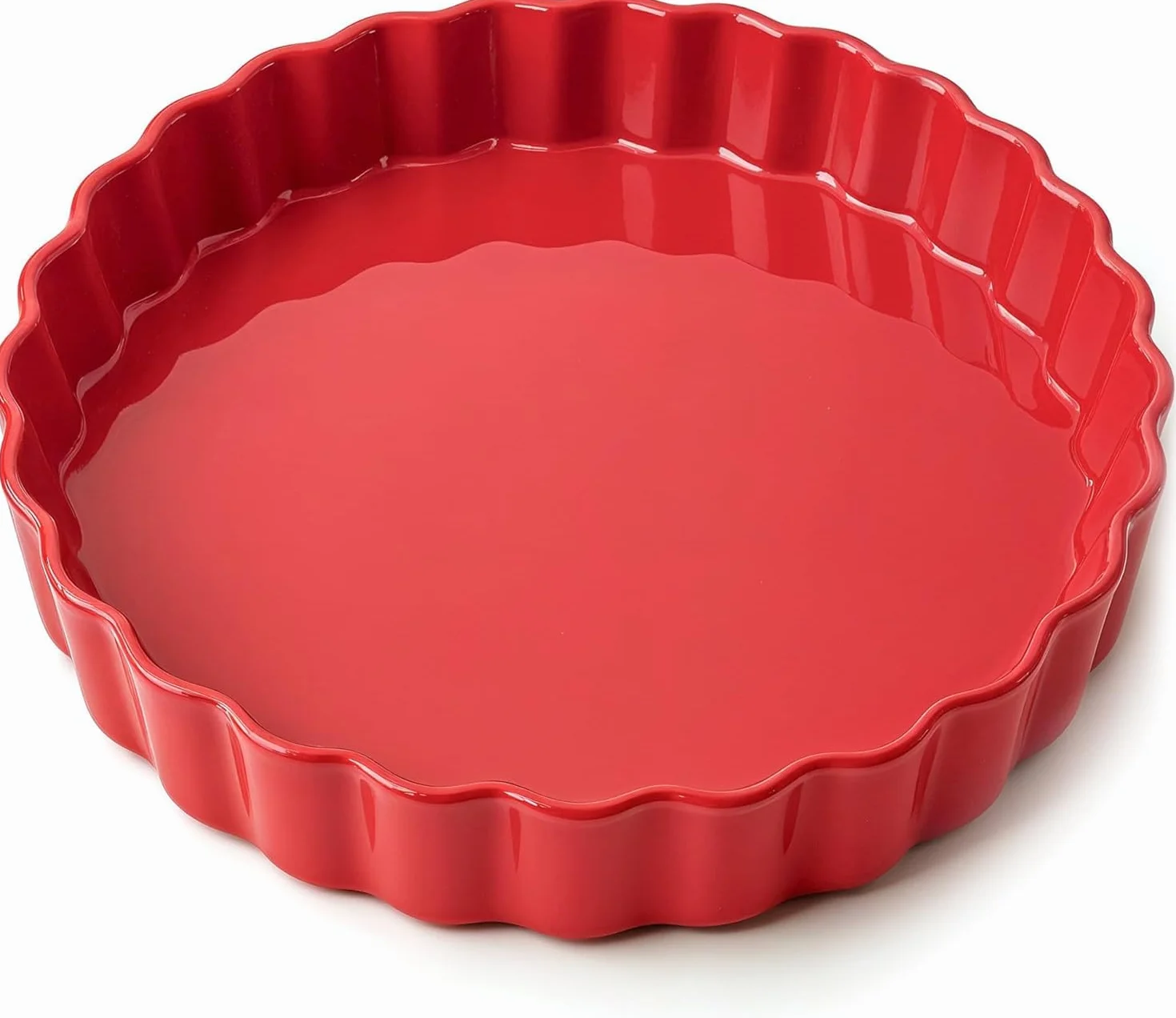 Praknu Molde para Quiche y Tarta - ø 28 cm Pie Dish - Con Revestimiento Antiadherente - Resistente a Cortes y Rayones - Fácil de Limpiar