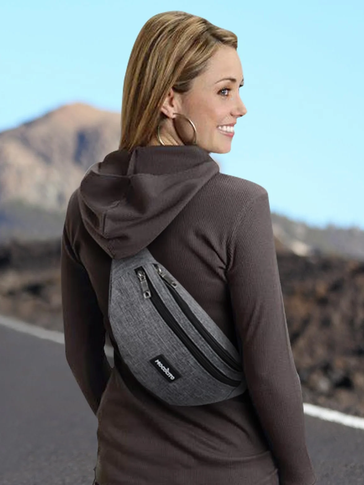 Riñonera Impermeable Hombre Mujer Bolso de Cintura Deportiva con Cinturón Ajustable para Viaje Correr Senderismo