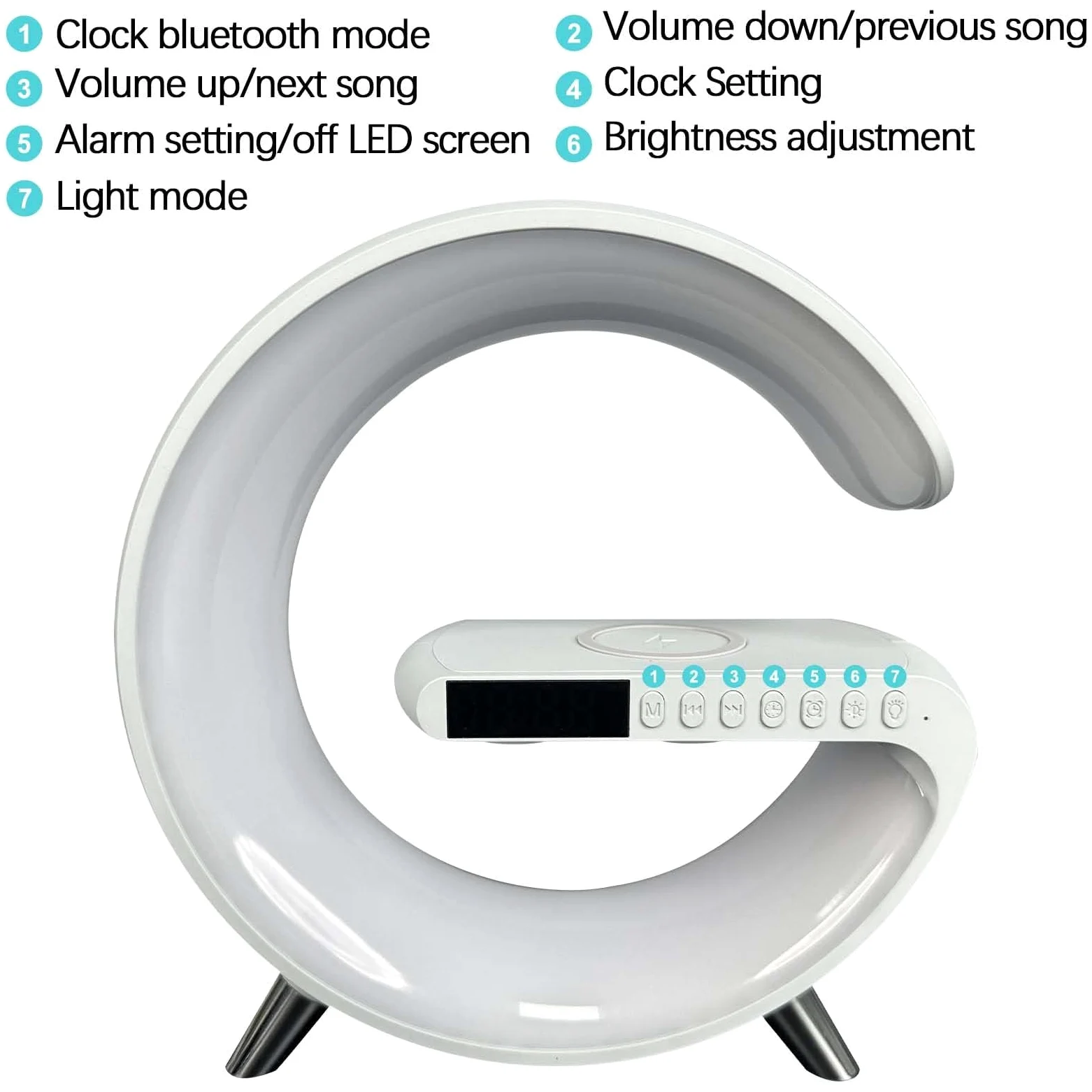 Reloj Despertador, Reloj Despertador con luz Que simula el Amanecer, lámpara de Ambiente con Carga inalámbrica para quienes Tienen sueño Profundo.