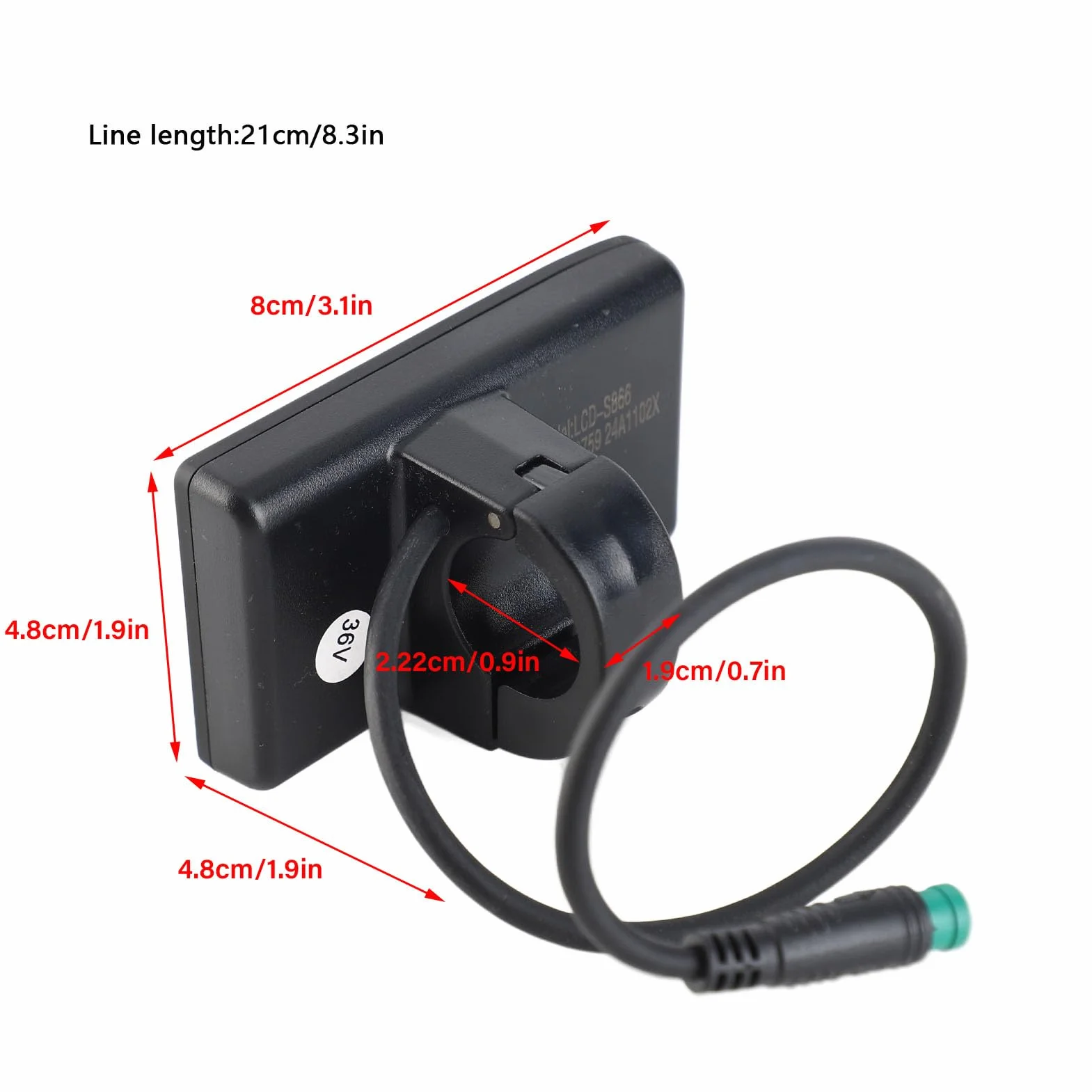 Pantalla LCD S866 para Bicicleta Eléctrica 24V 36V 48V Impermeable