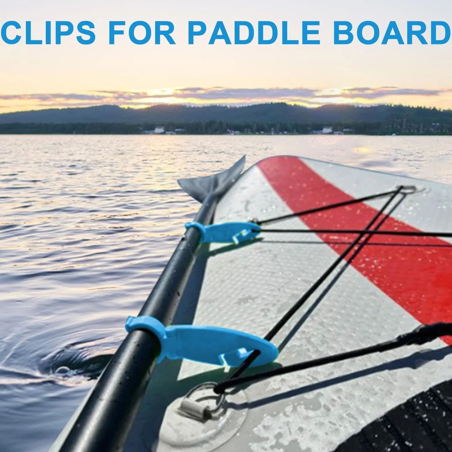 Clips Tabla Paddle Surf 2 Piezas, Accesorios Tablas Paddles Surf Protección UV, Clip Resistentes Corrosión Correas Remo Kayak