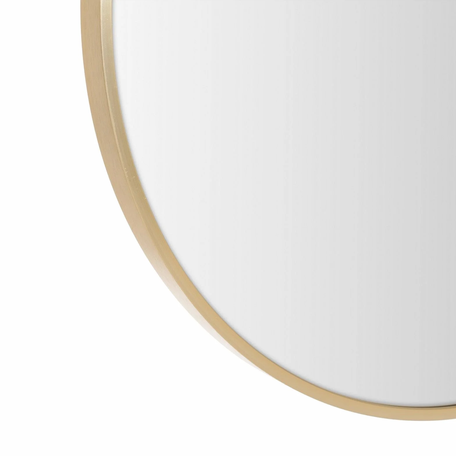 Espejo de Pared Redondo 60 cm Marco Aluminio Dorado LOLAhome Colgador Moderno