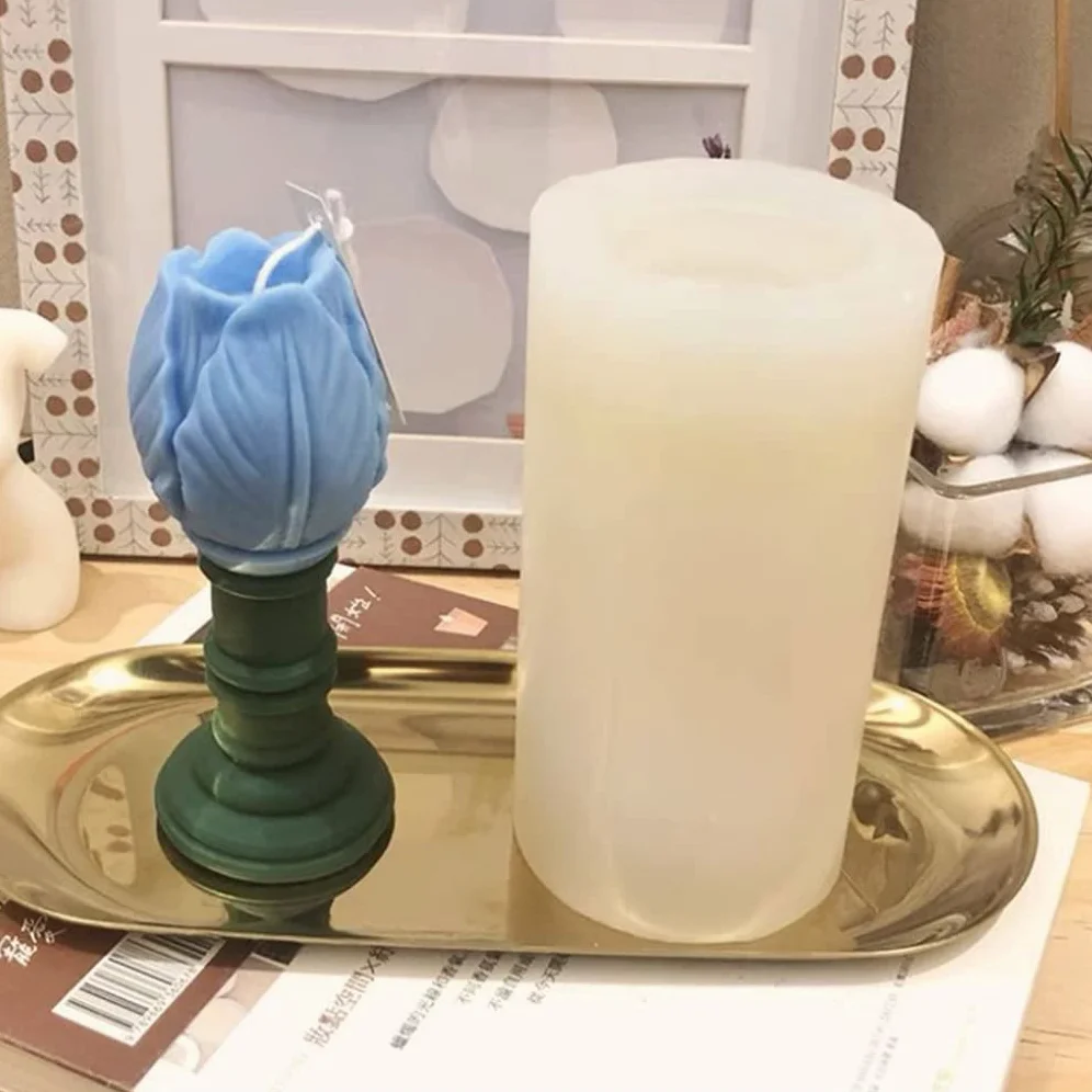 Molde de silicona para velas aromáticas, yeso, epoxi, jabón, para decoración de fragancias del hogar
