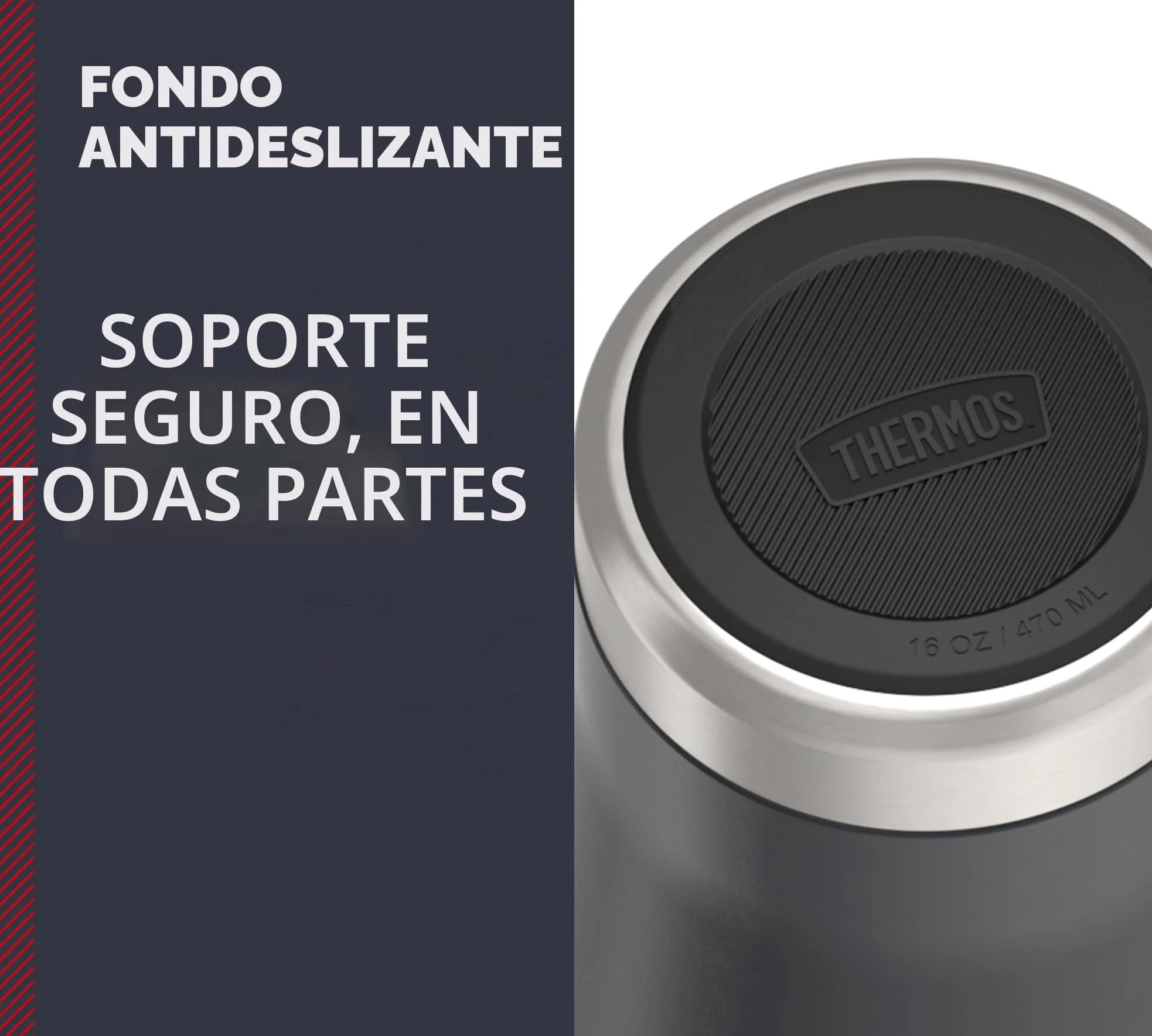 Thermos ICON MUG 0,47 l, gris oscuro/grafito mate, taza térmica de 470 ml, taza de café para llevar, de acero inoxidable, vaso térmico, 7 horas de calor/22 h frío, apto para lavavajillas, | Taza térmica de acero inoxidable a prueba de fugas, 22 horas, apt