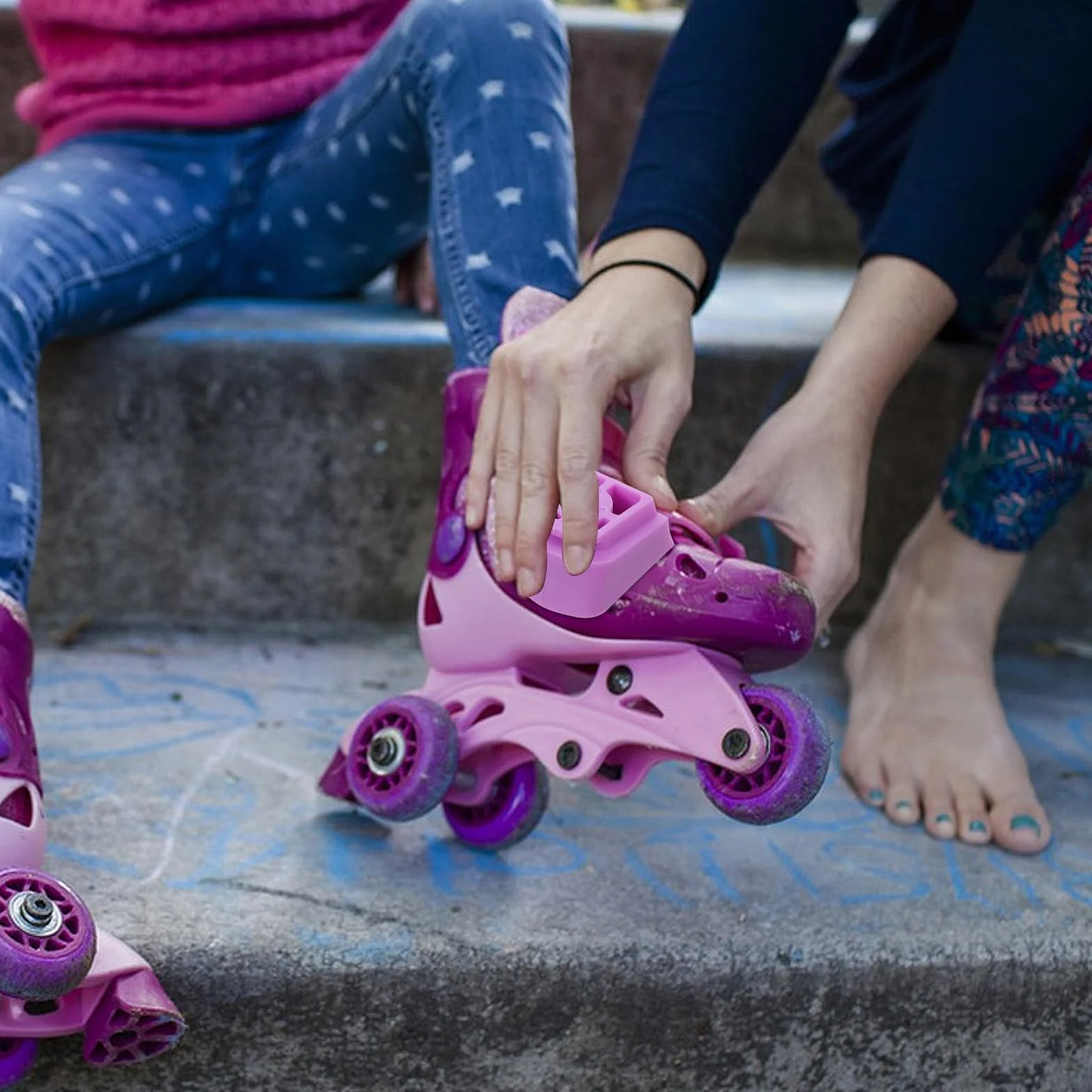 Frenos para Patines Infantiles Happyyami Antideslizante Seguridad Morado