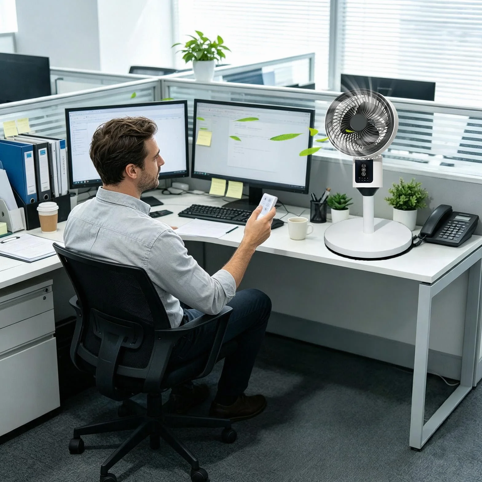 Ventilador Oscilante De Pie Mando a Distancia Temporizador 3 Velocidades | Ventilador De Escritorio Pie Y Suelo para hogar, dormitorio, salón, escuela, residencia
