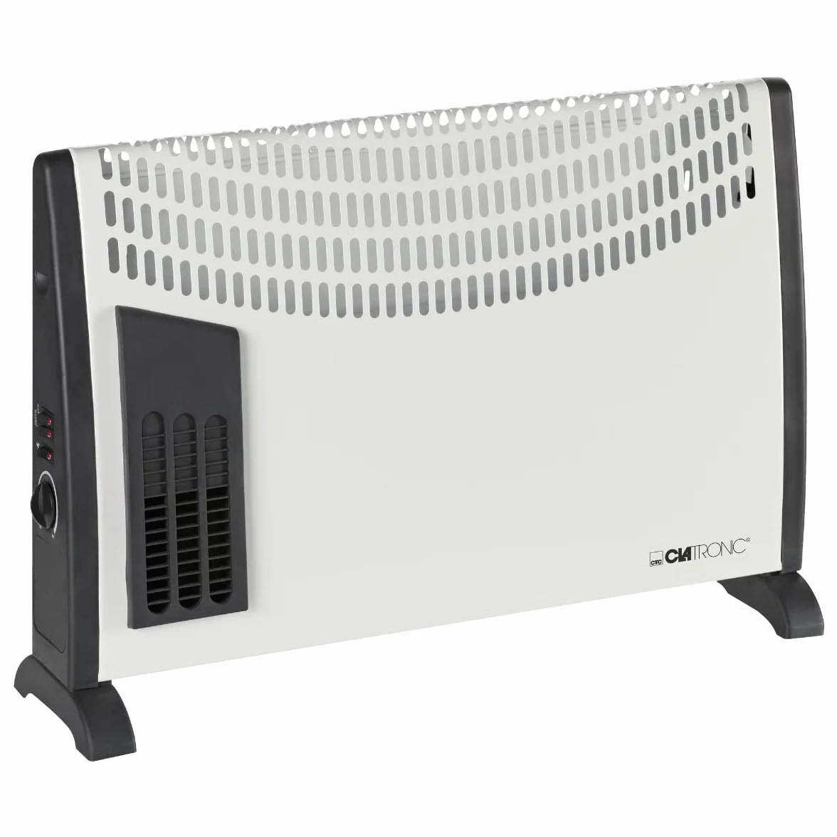 Clatronic® Calefactor convector | Calefactor móvil para casetas de jardín, garajes & Co. | Calefacción para baños | con ventilador | hasta 40 metros cuadrados | ahorro de energía | KH 3433 N