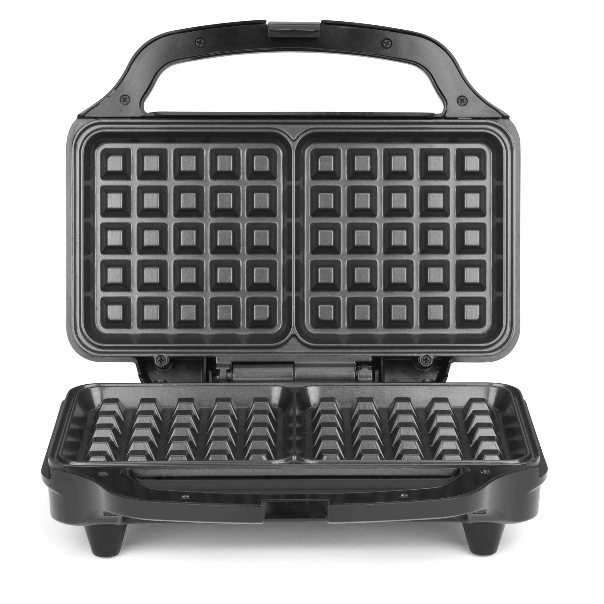 Salter Gofrera Doble – Gofres Belgas y Americanos, Placas Profundas Antiadherentes, Placas Dobles, Control Automático de Temperatura, Mango Frío al Tacto, Diseño Compacto Vertical, 900 W