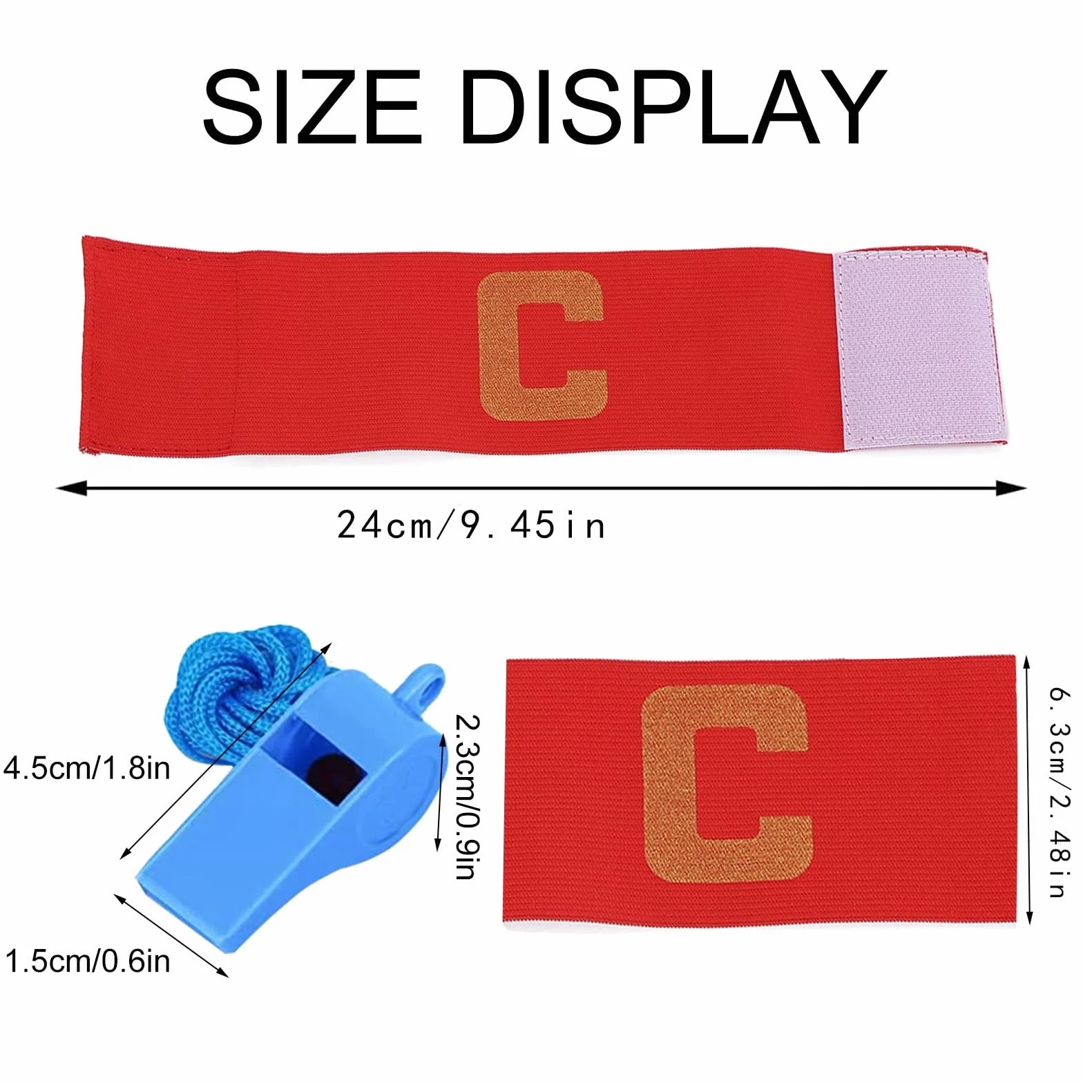 Brazalete de Fútbol Multicolor Ajustable 4 Piezas, Brazalete de Capitán Elástico para Fútbol y Rugby