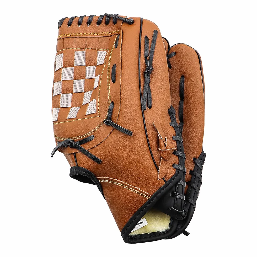POFET Guante de béisbol 11,5 Pulgadas, Cuero de PU, Ajustable, Mano Izquierda, Tiro a Mano Derecha