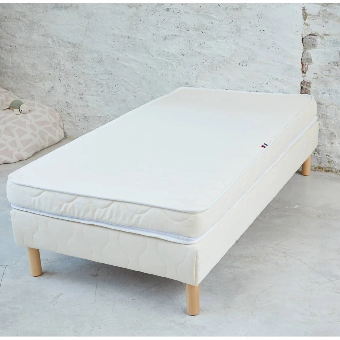 Colchón infantil de fibra de coco y látex natural, 80 x 160 cm