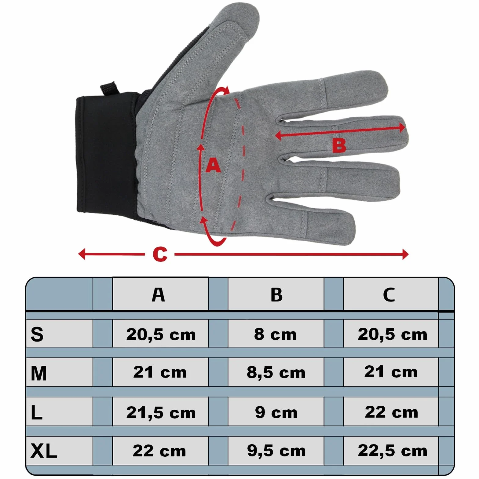 ALPIDEX Guantes de Escalada Dedo Cerrado para Ferrata