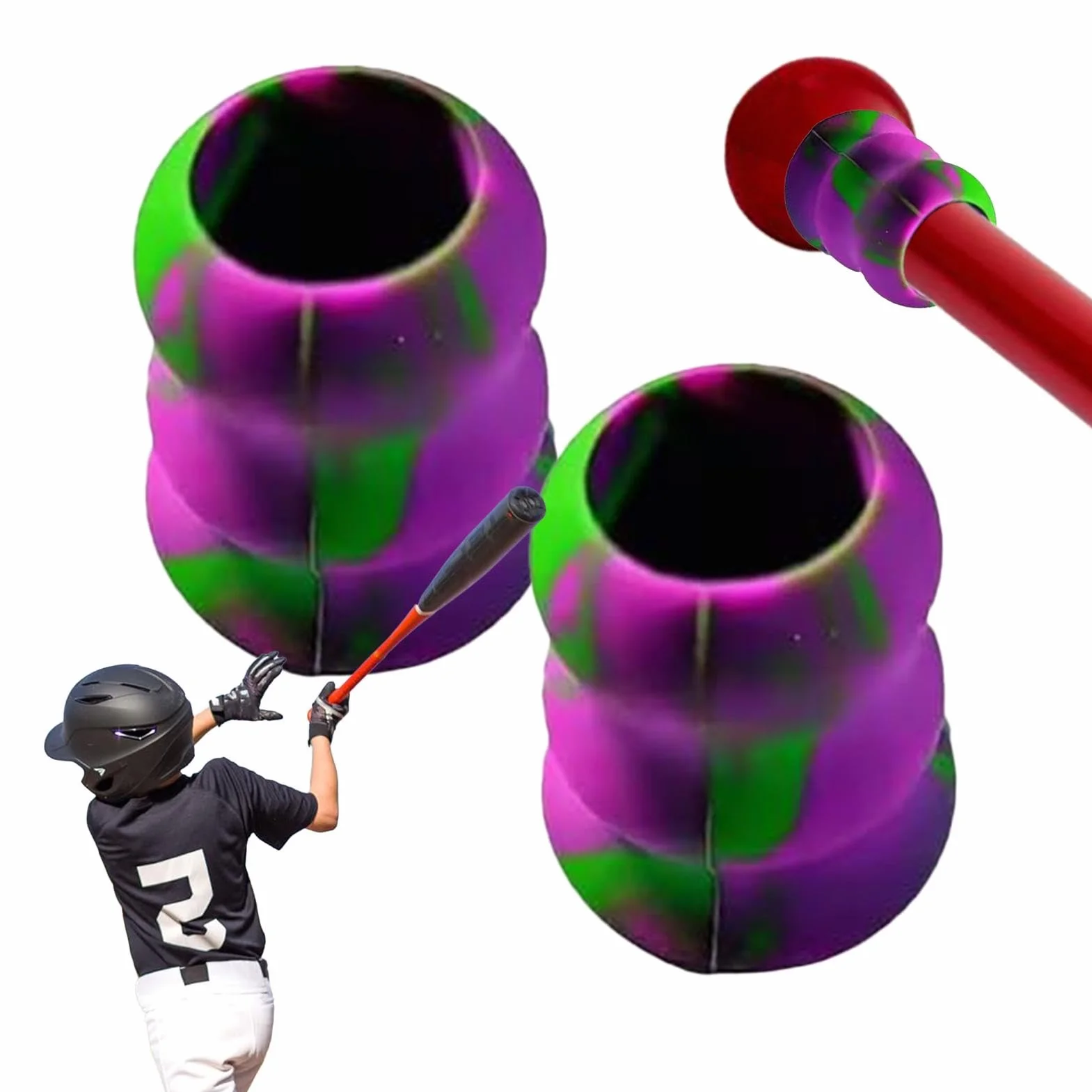 Repuesto de agarre para bate de béisbol, fundas protectoras de repuesto, agarre antideslizante de silicona