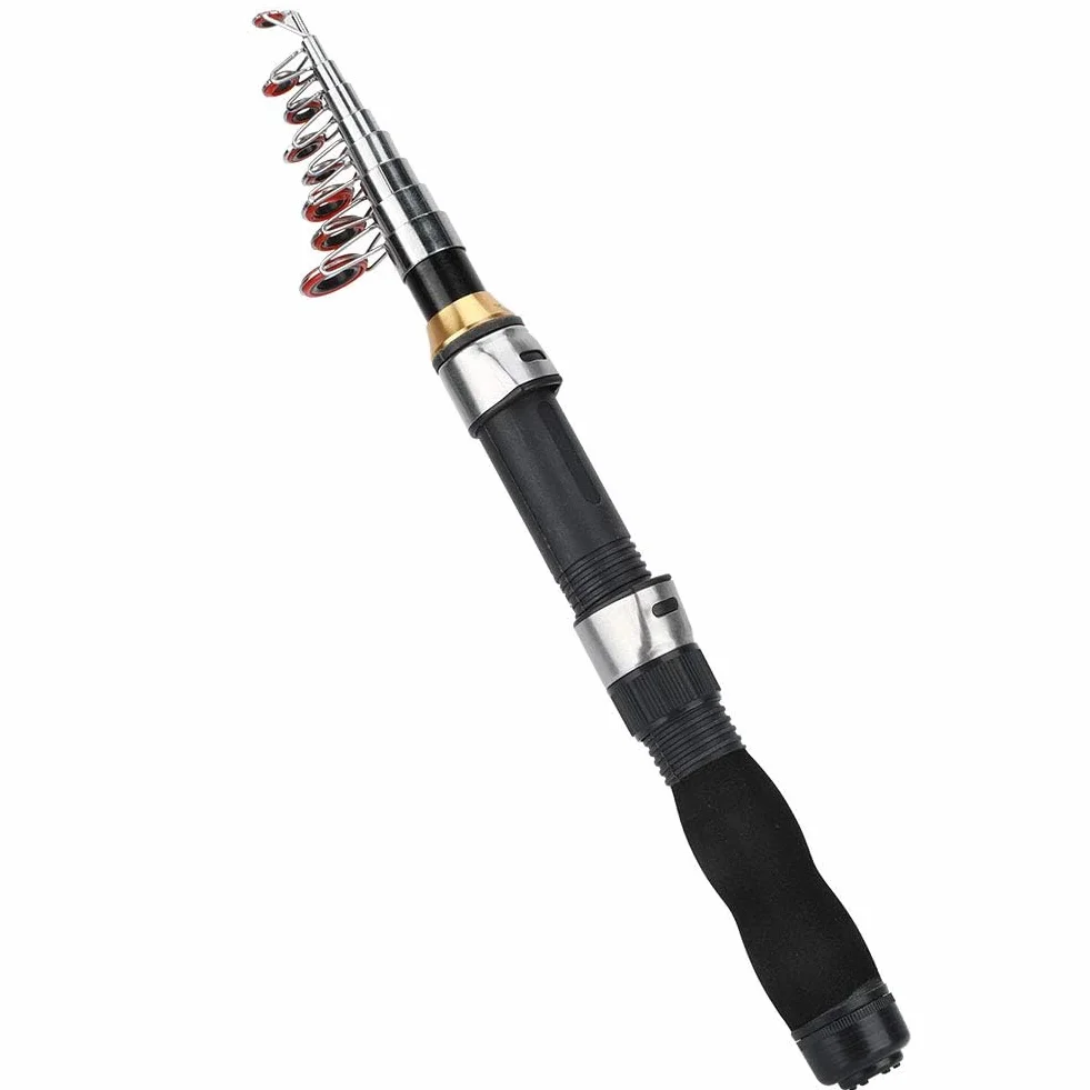 Alomejor Mini Caña de Pescar 1.9M para Pesca en Mar y Agua Dulce - 7 Tamaños con Accesorios