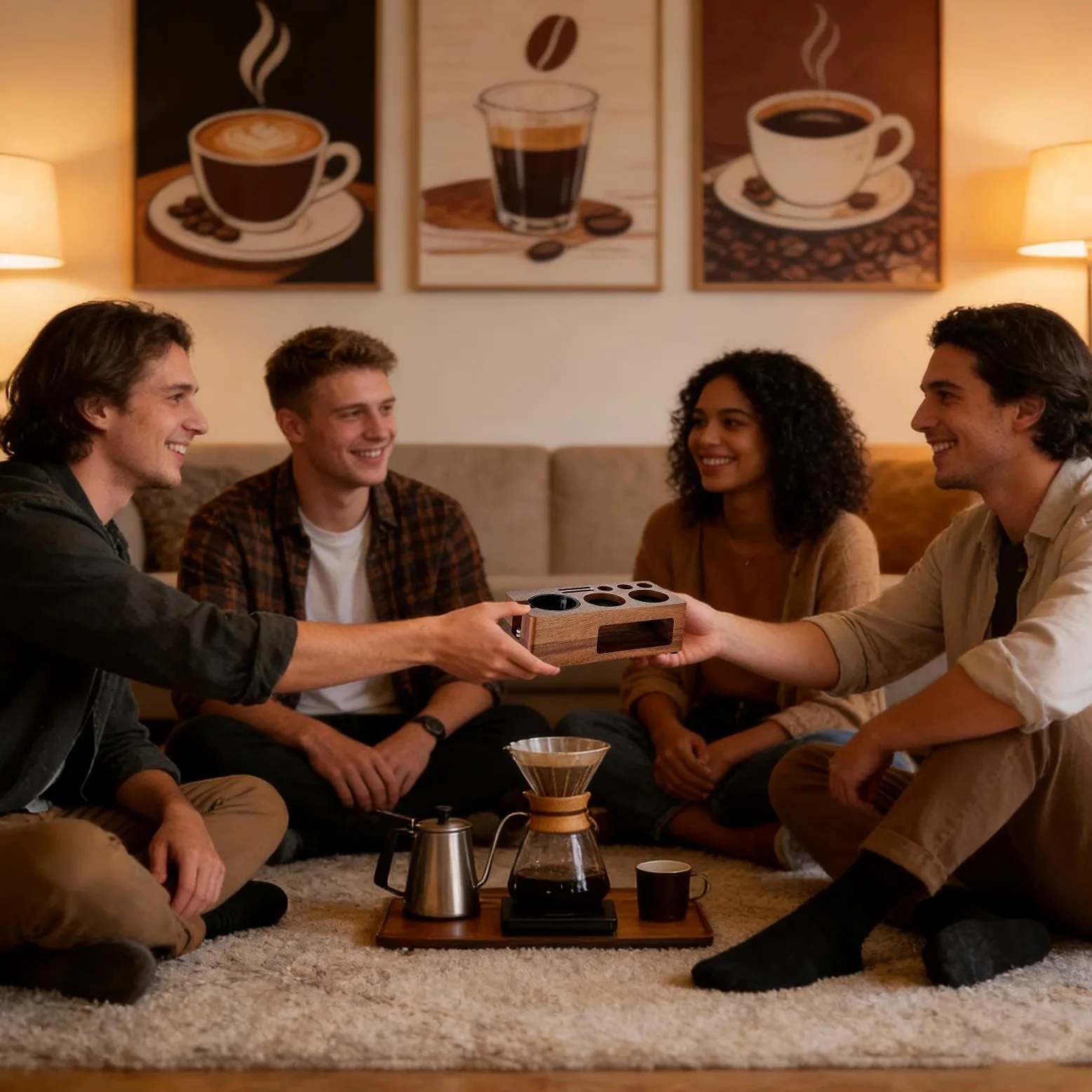 Estación De Prensado Para Café Espresso Almacenamiento Multifuncional de | Base para Tamper de Café para Hogar Cocina Dormitorio Comedor Bar Cafetería