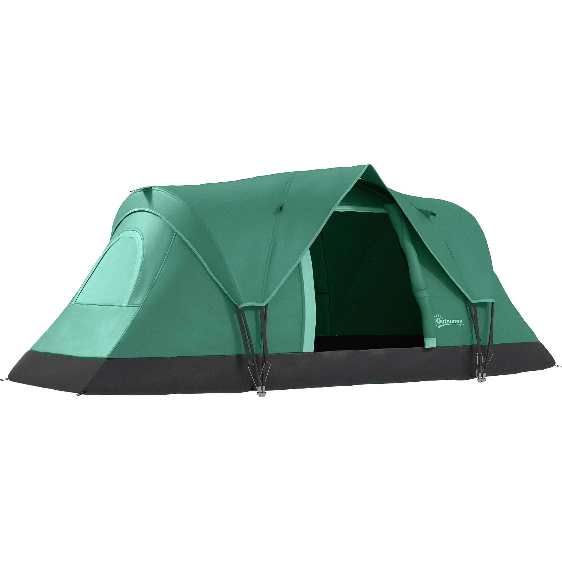 Outsunny Tienda de Campaña Familiar 5 Personas Impermeable 3000mm Túnel 455x220x180 cm