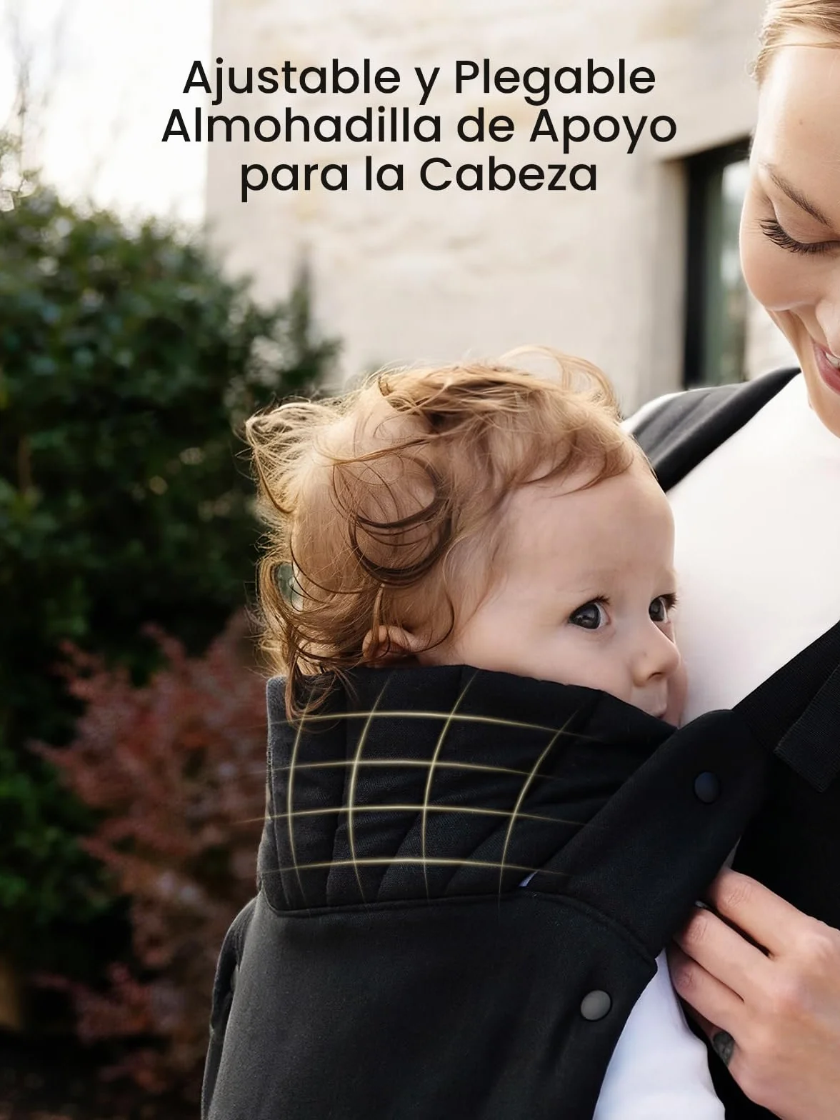 Grownsy Ergonomic Baby Carrier Adjustable for Newborns and Toddlers 3-20 kg, One-Click Buckle, Lightweight, Black