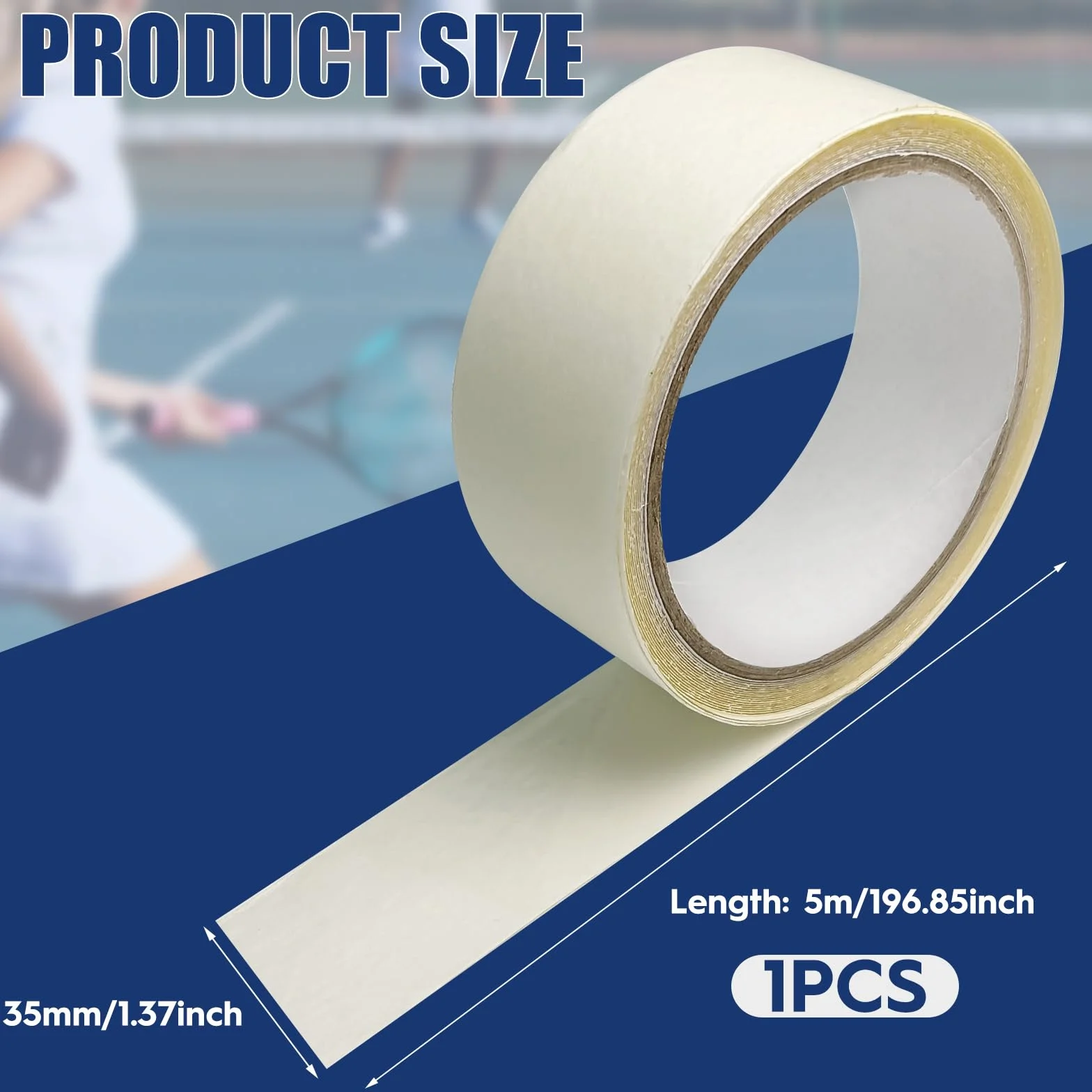 Cinta protectora transparente autoadhesiva 3,5 cm x 5 m para tenis